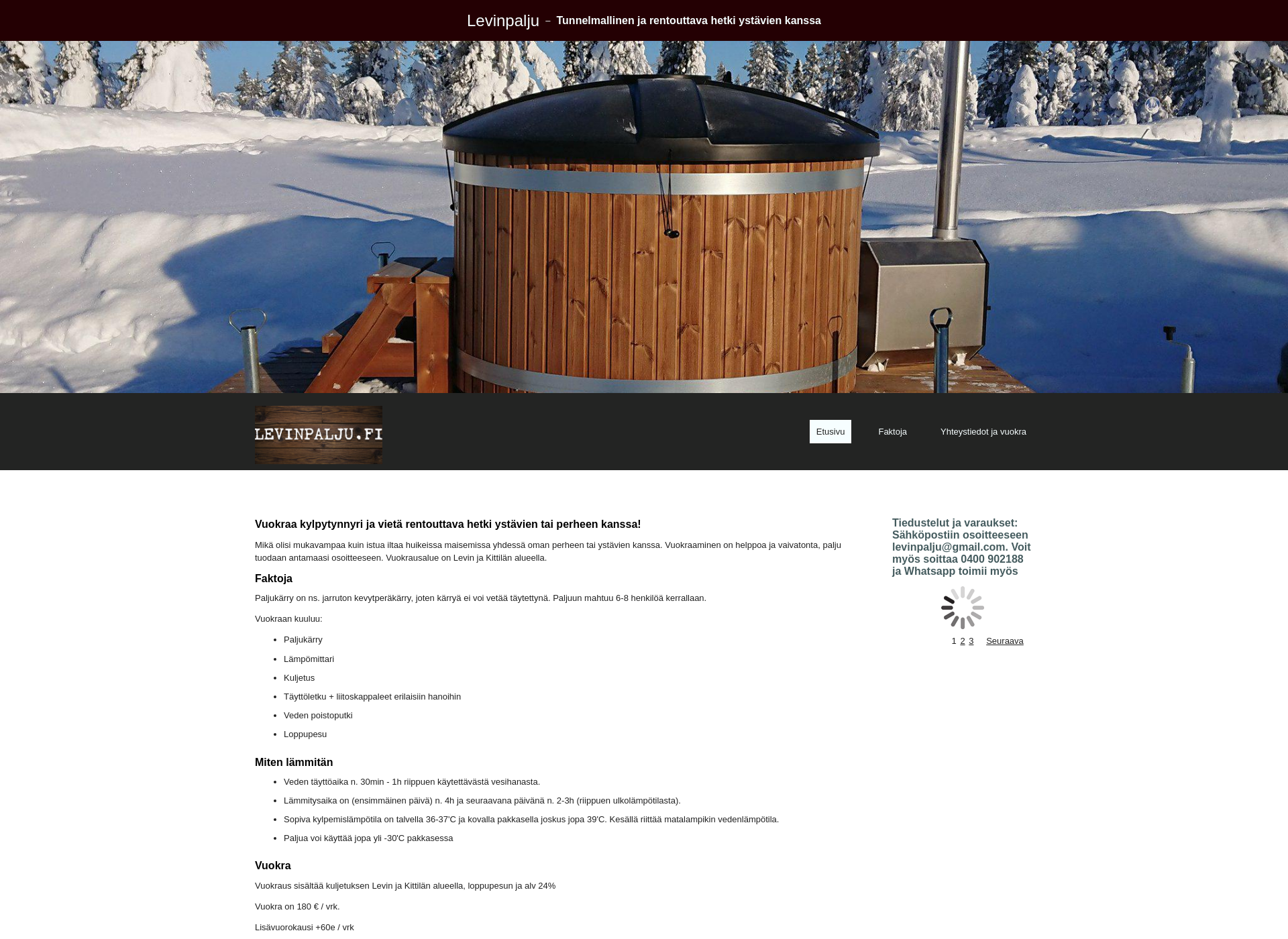 Screenshot for levinpalju.fi