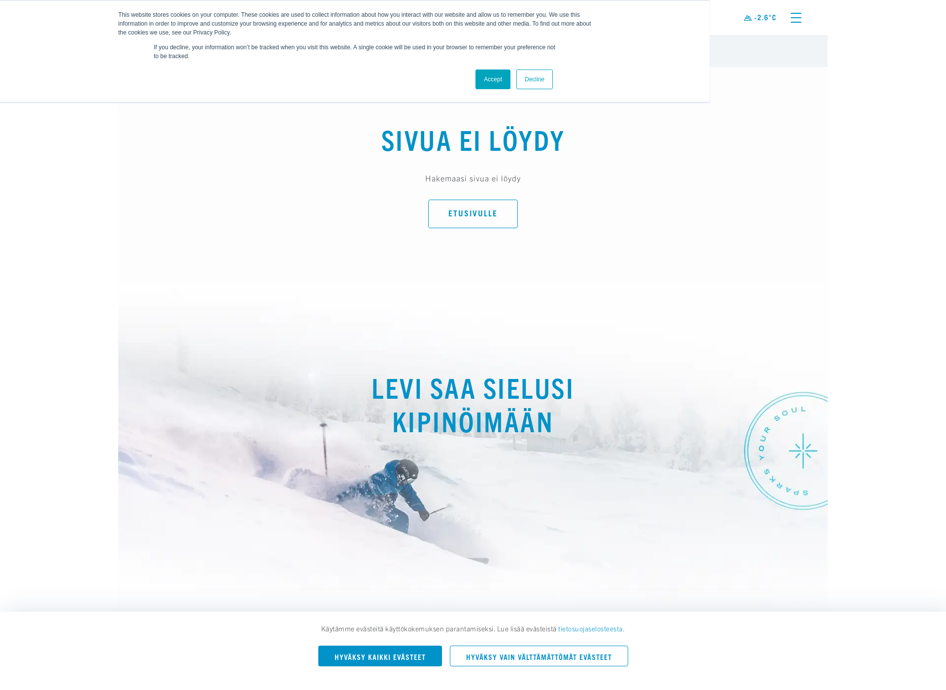 Skärmdump för levioutdoorfest.fi
