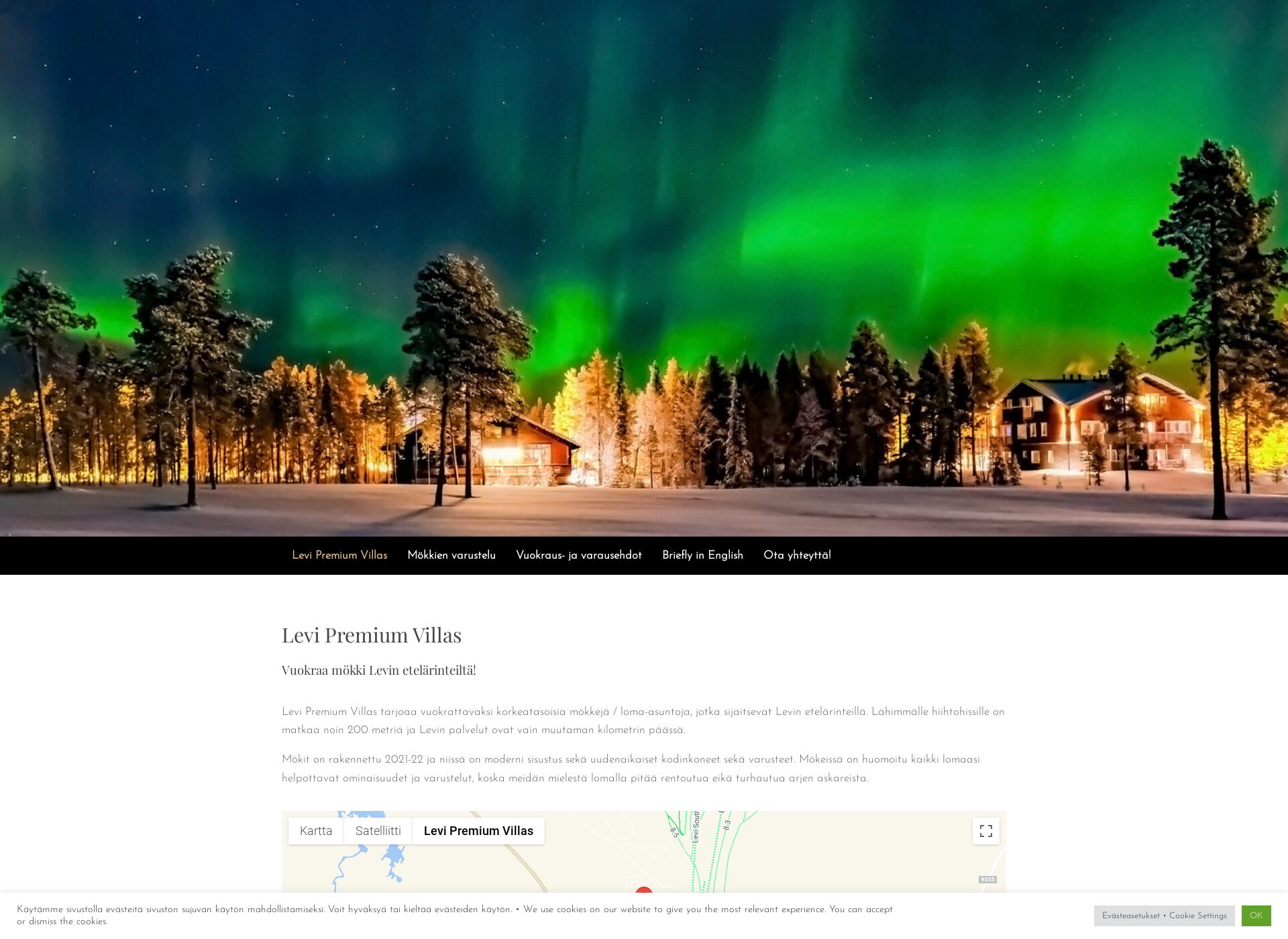 Screenshot for levipremiumvillas.fi