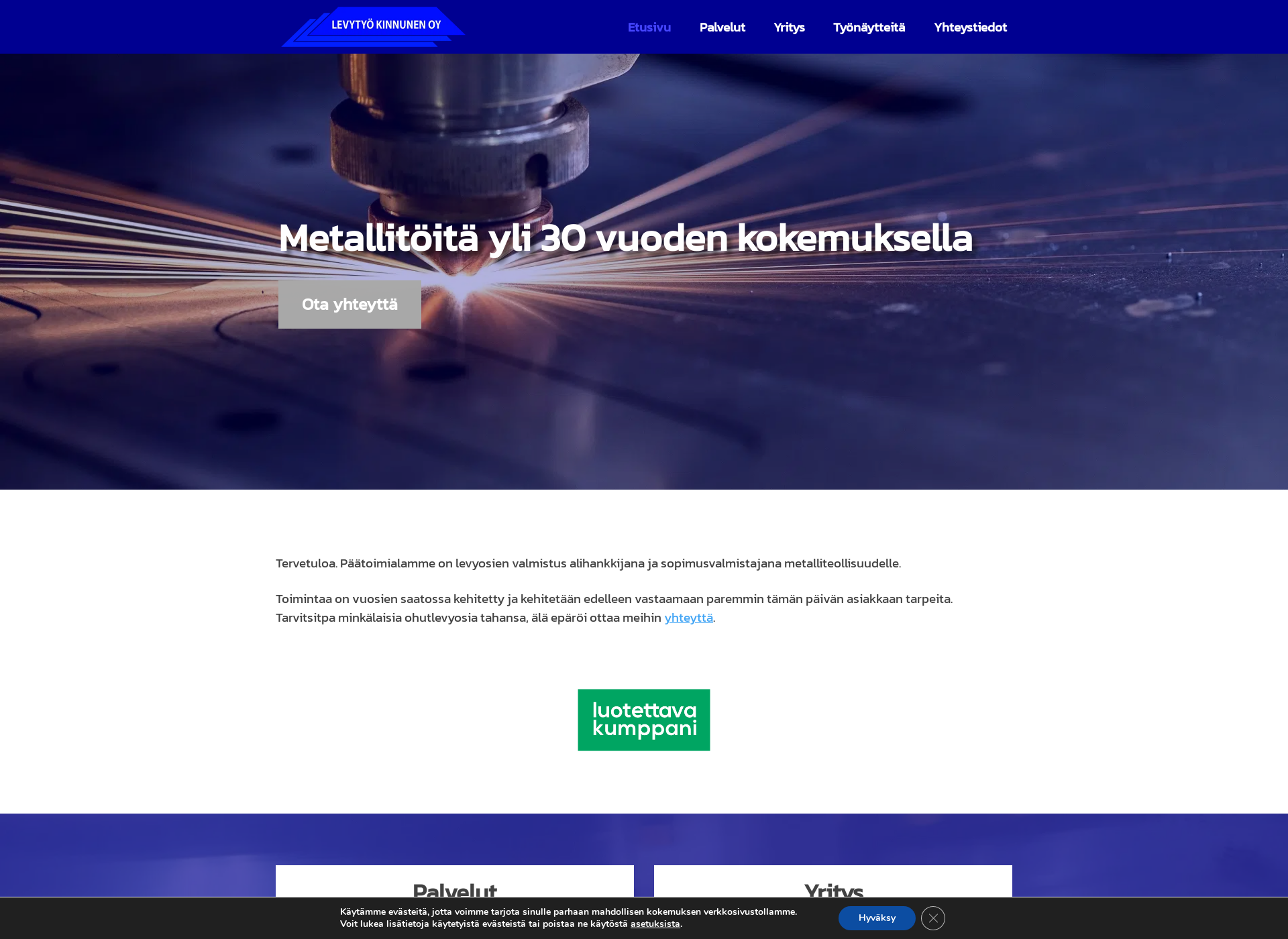 Screenshot for levytyokinnunen.fi