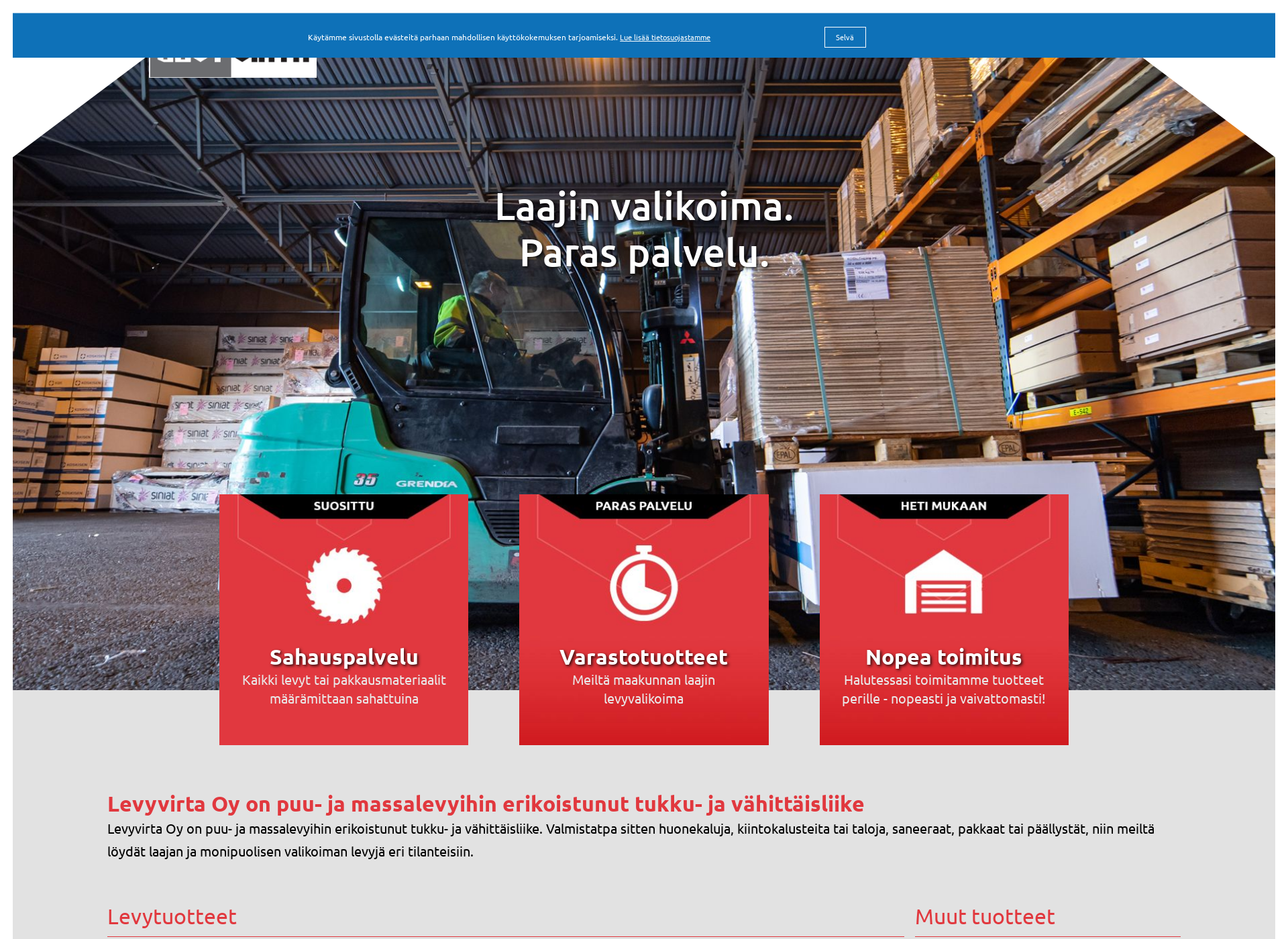Screenshot for levyvirta.fi
