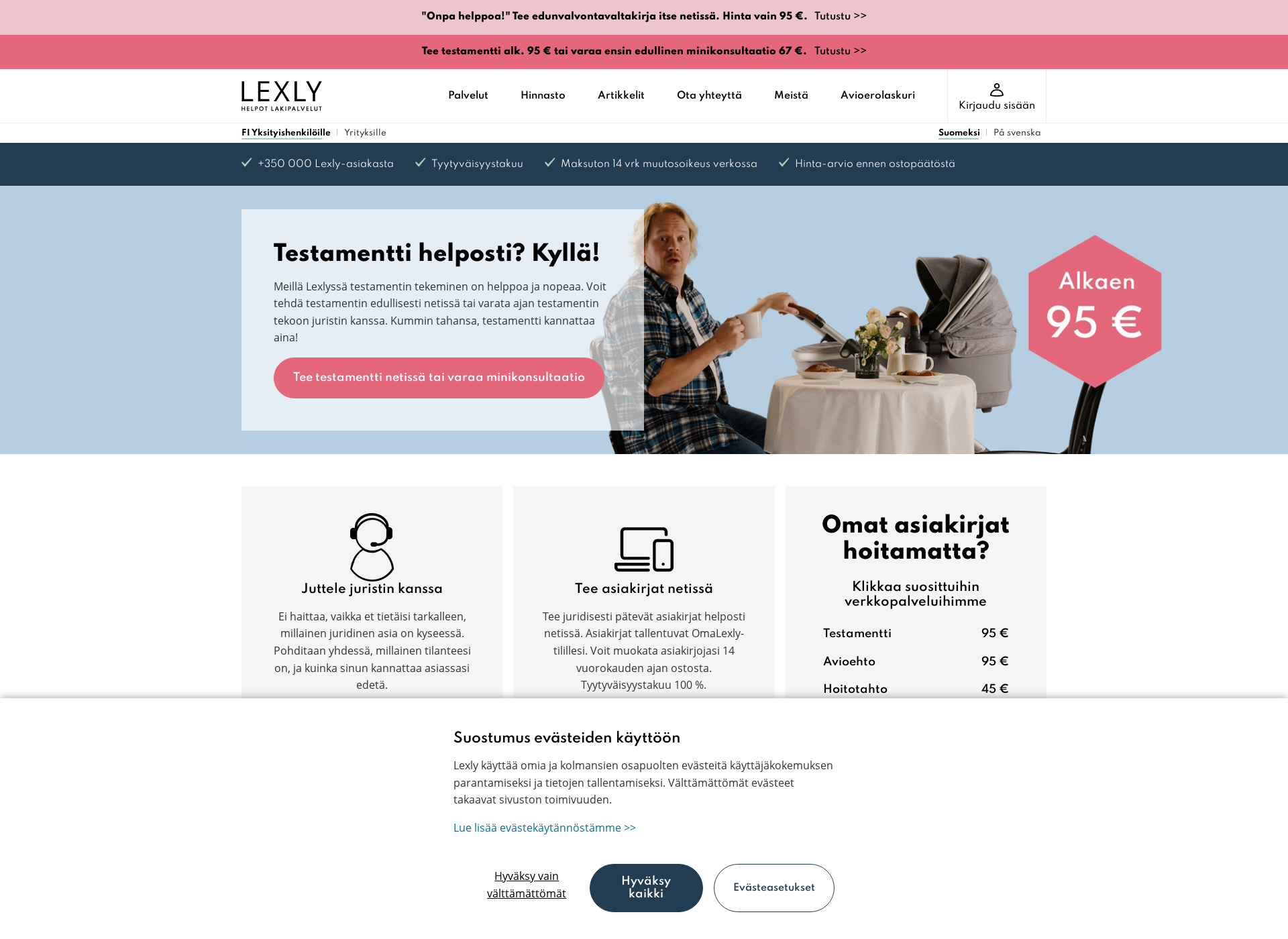 Screenshot for lexly.fi