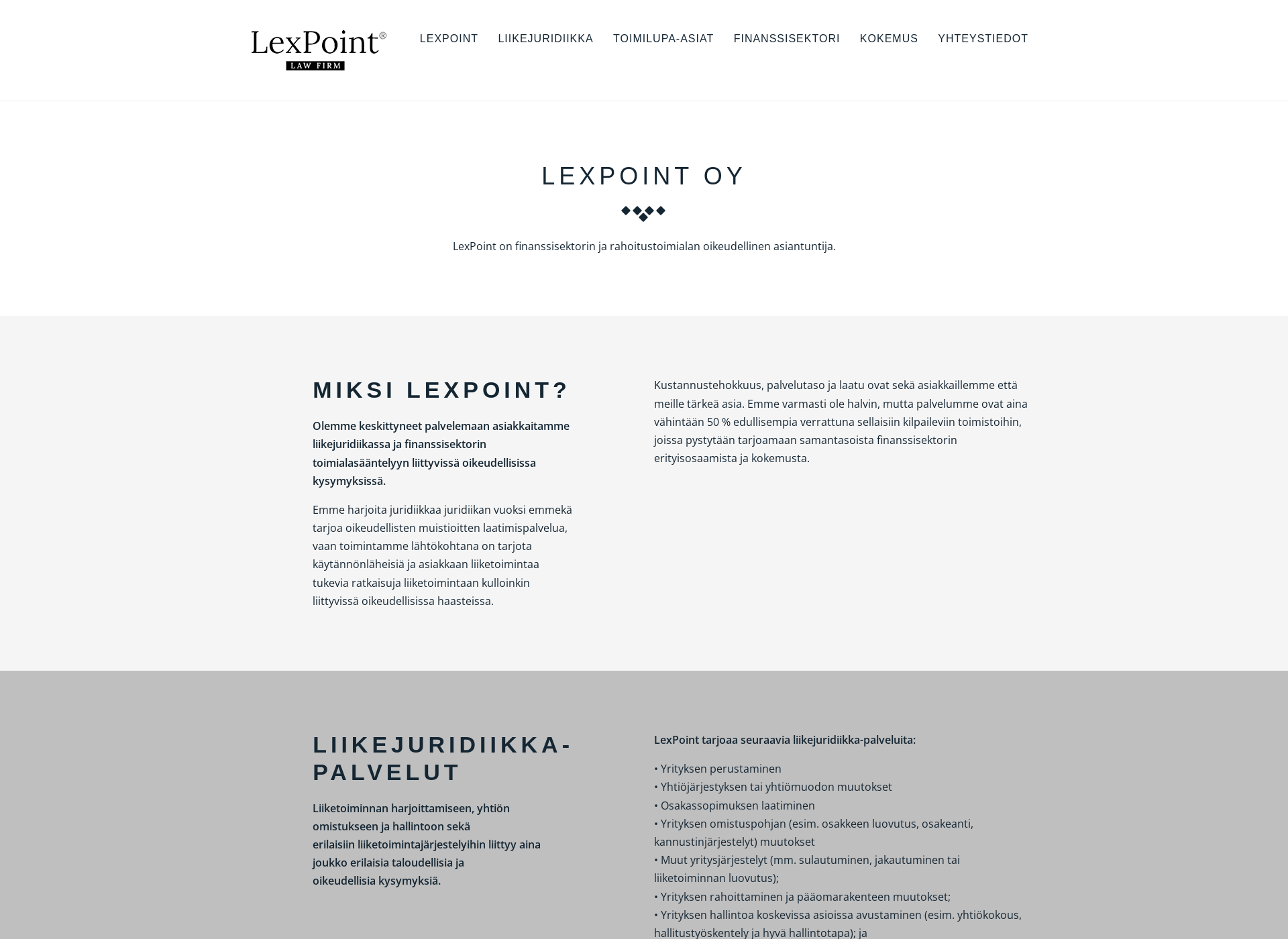Screenshot for lexpoint.fi