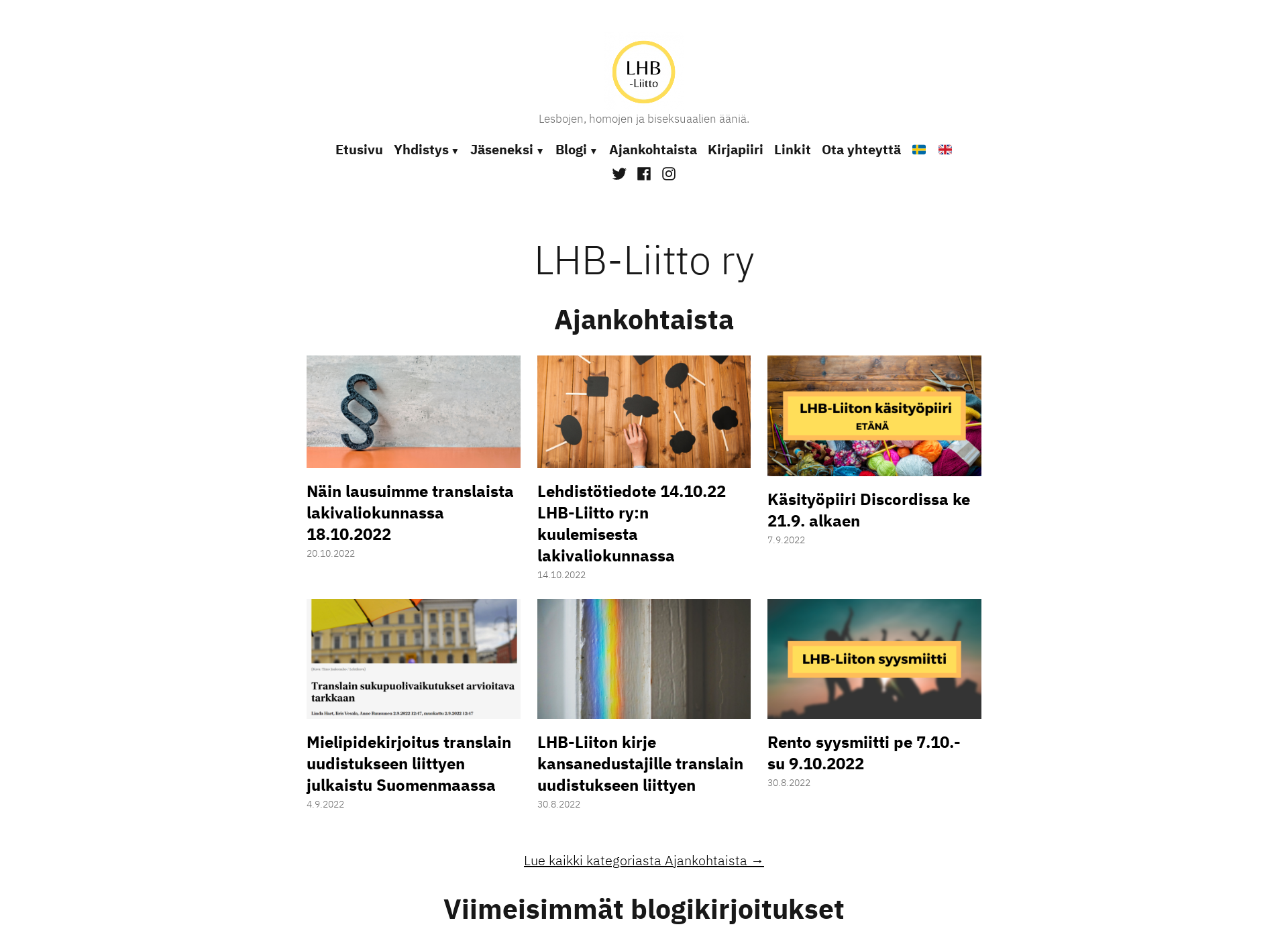 Screenshot for lhb-liitto.fi