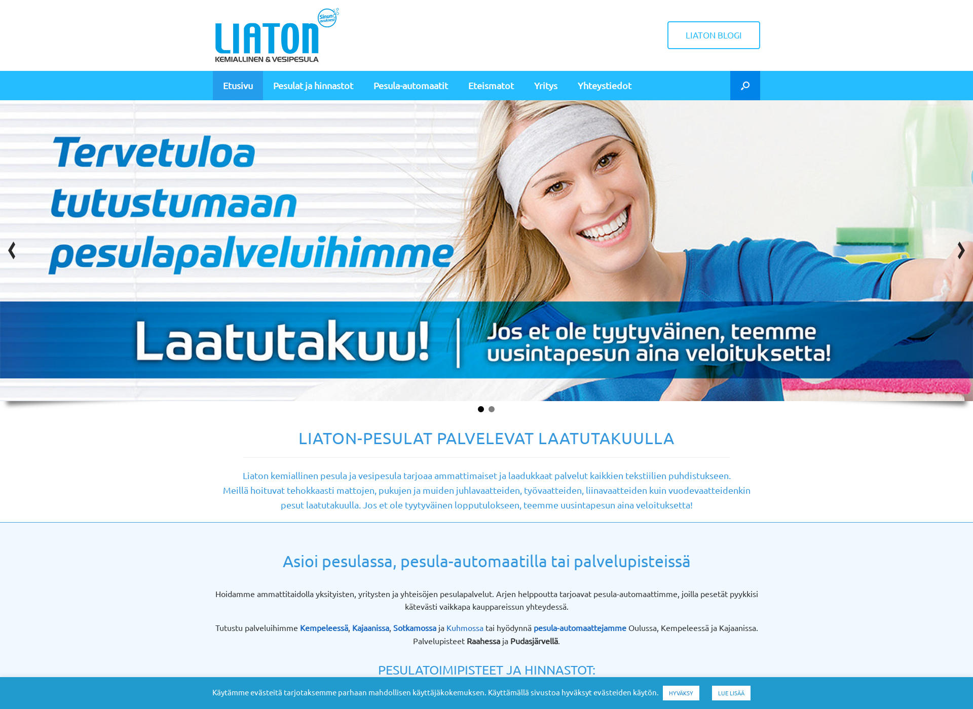 Skärmdump för liaton.fi