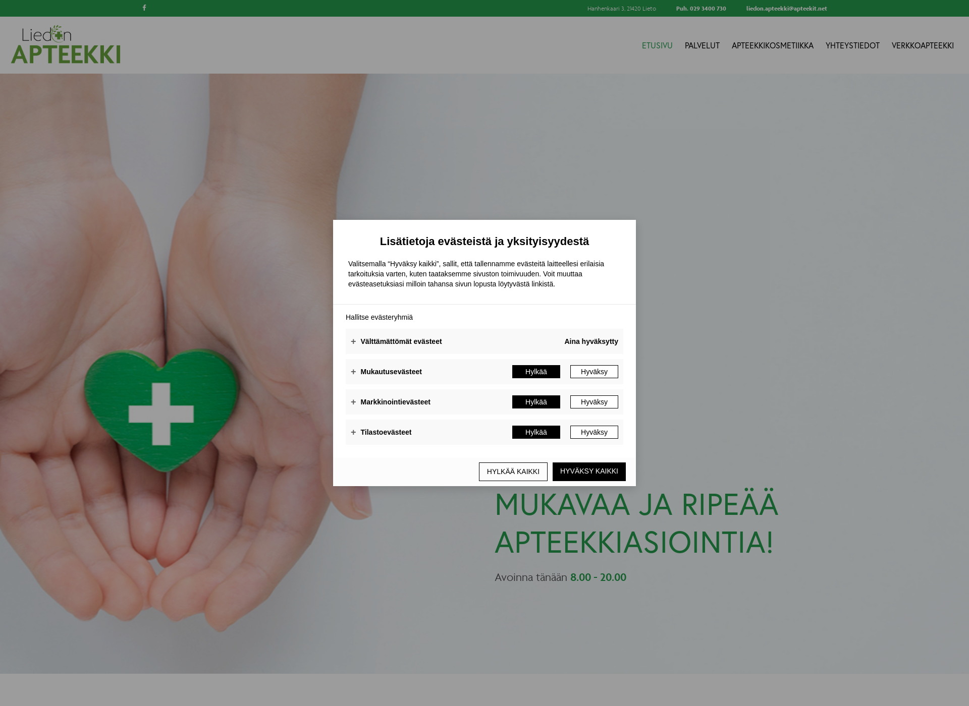 Screenshot for liedonapteekki.fi