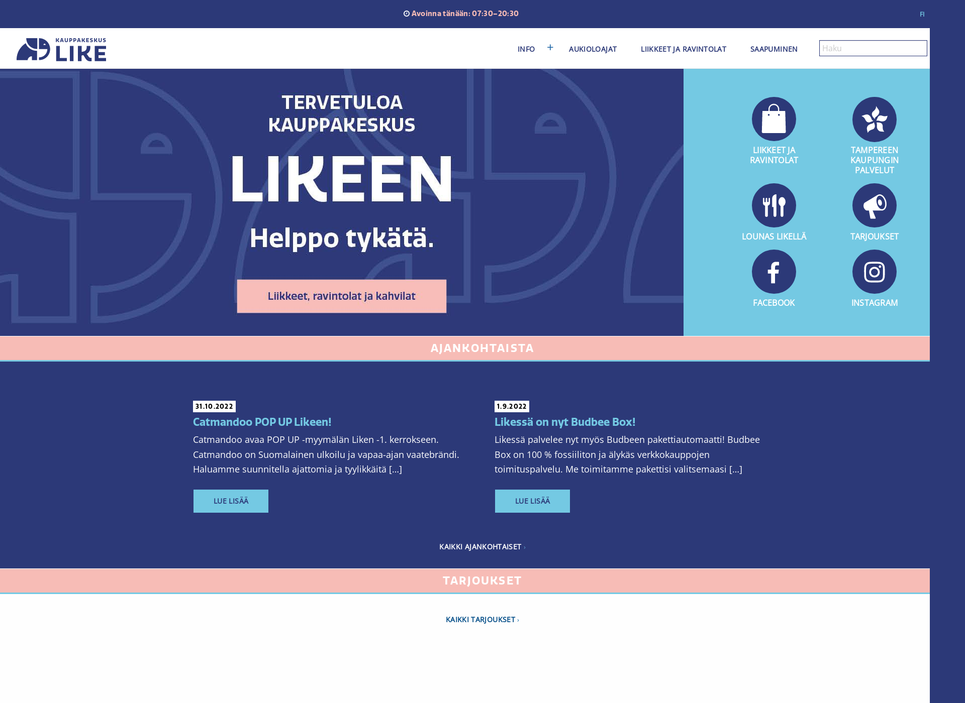 Screenshot for lielahtikeskus.fi