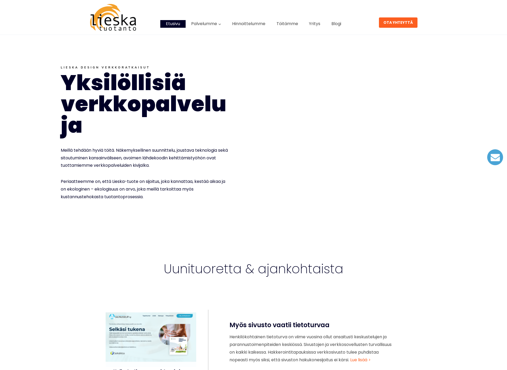Screenshot for lieska.fi