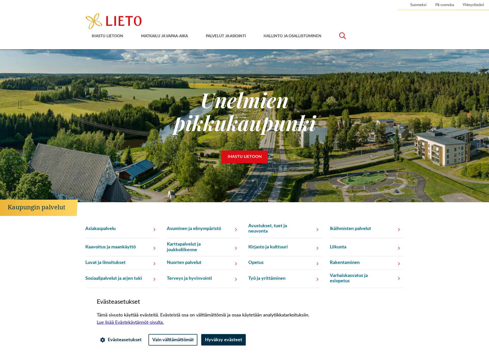 Screenshot for lieto.fi