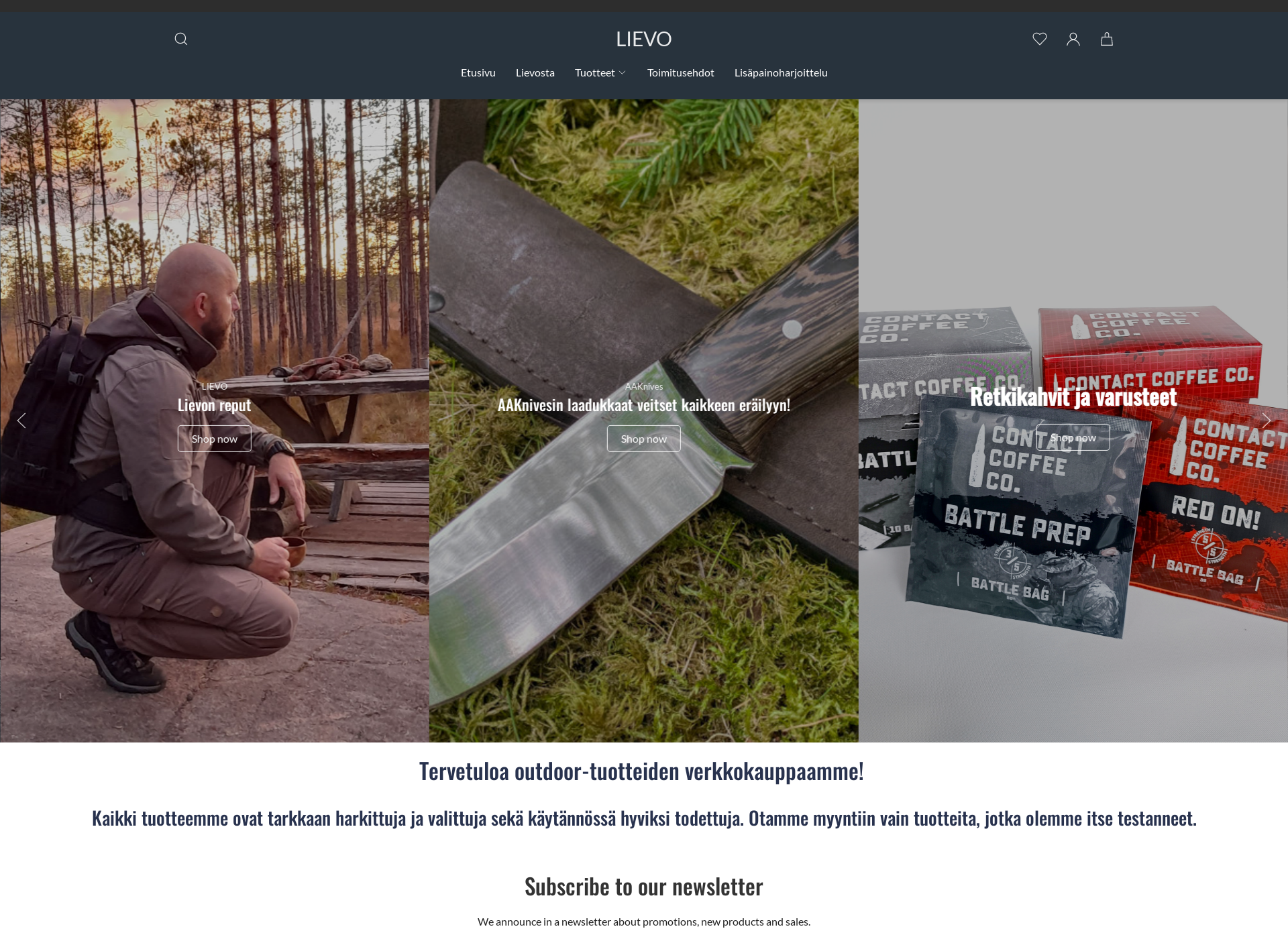 Screenshot for lievo.fi