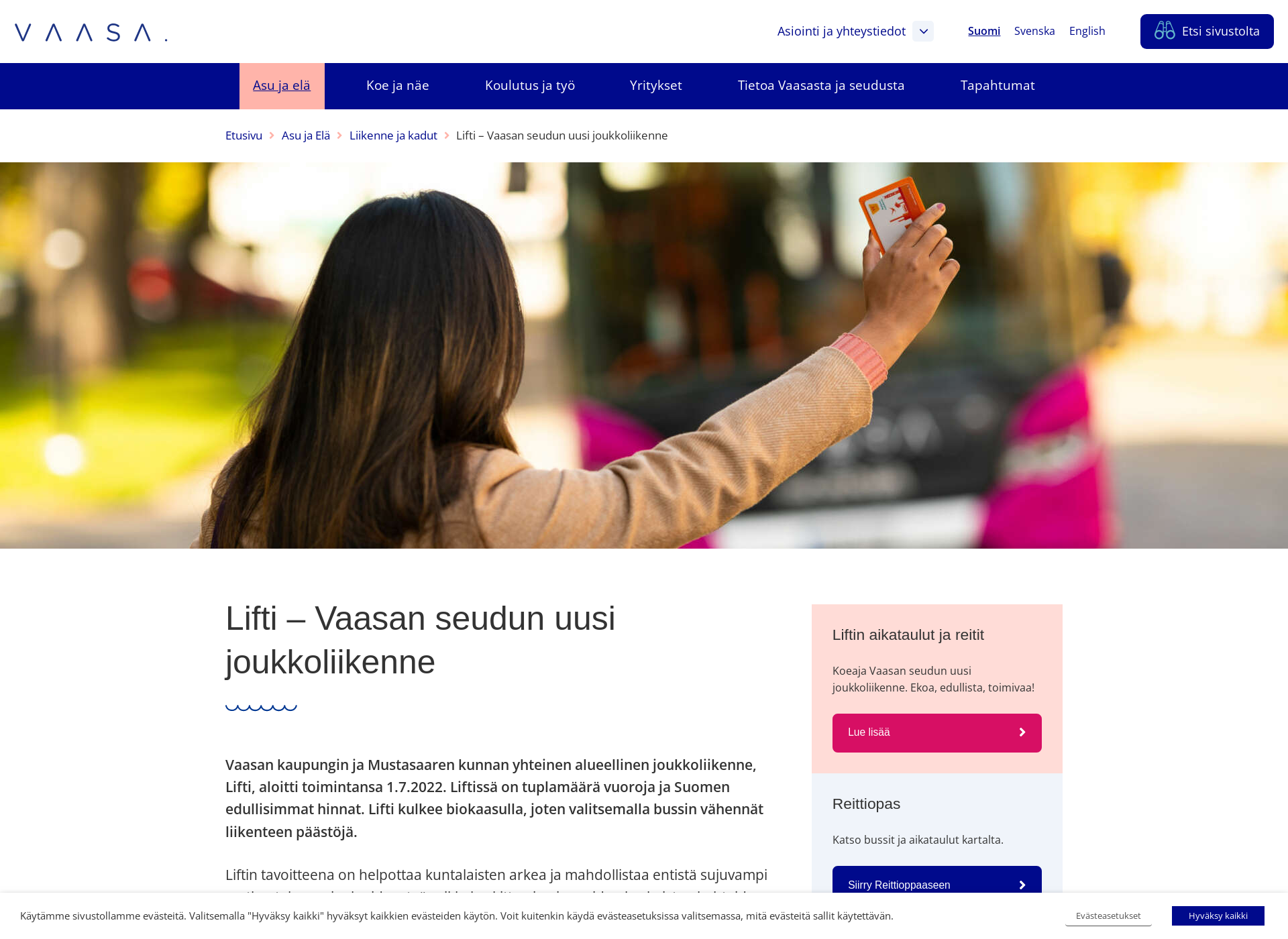 Screenshot for lifti.fi
