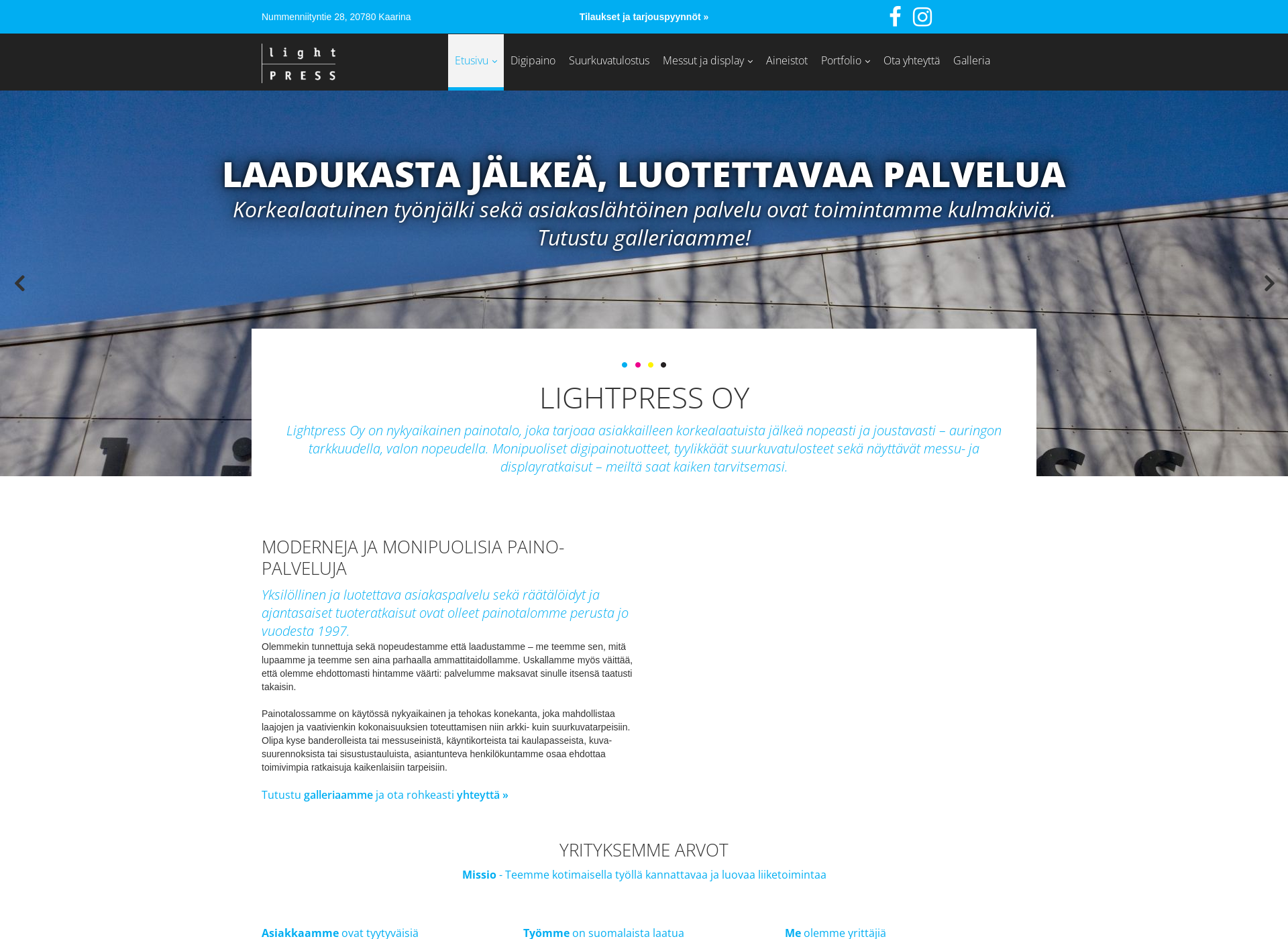 Näyttökuva lightpress.fi