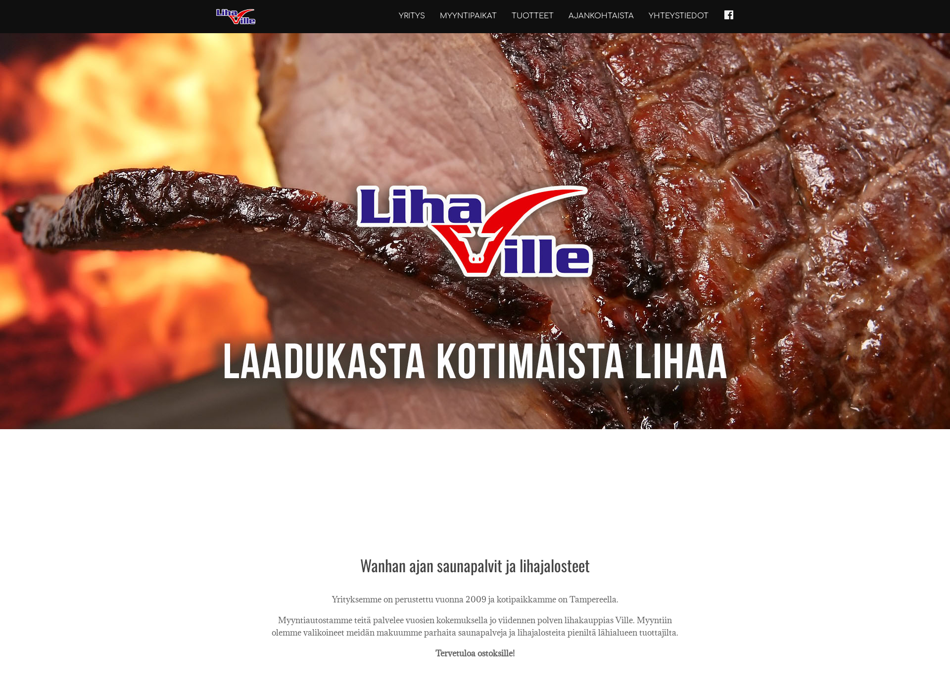 Skärmdump för liha-ville.fi