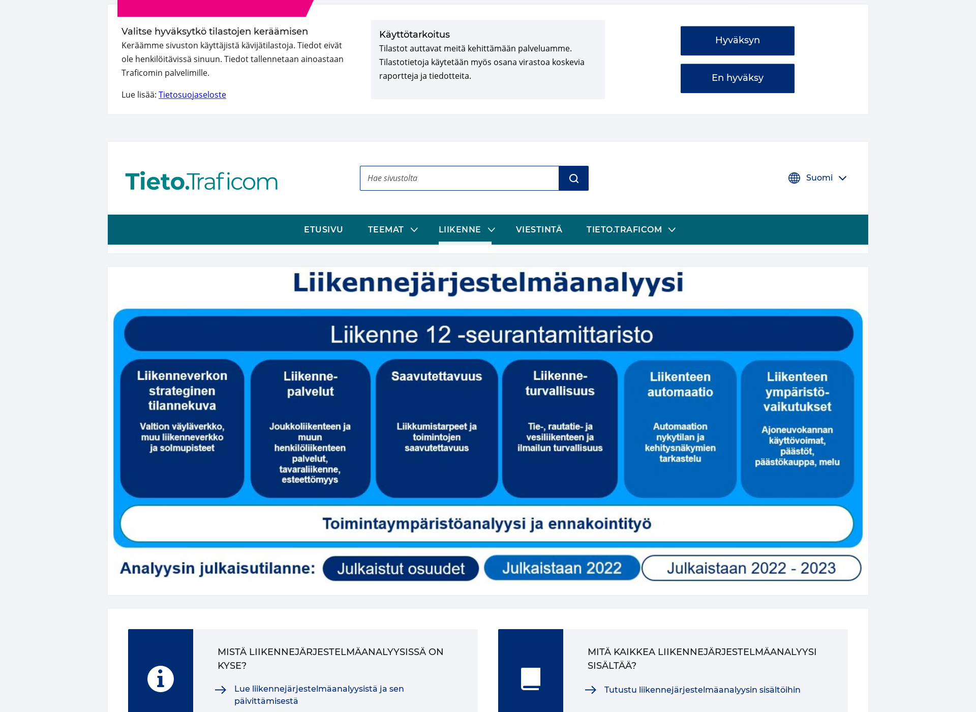 Screenshot for liikennejarjestelma.fi