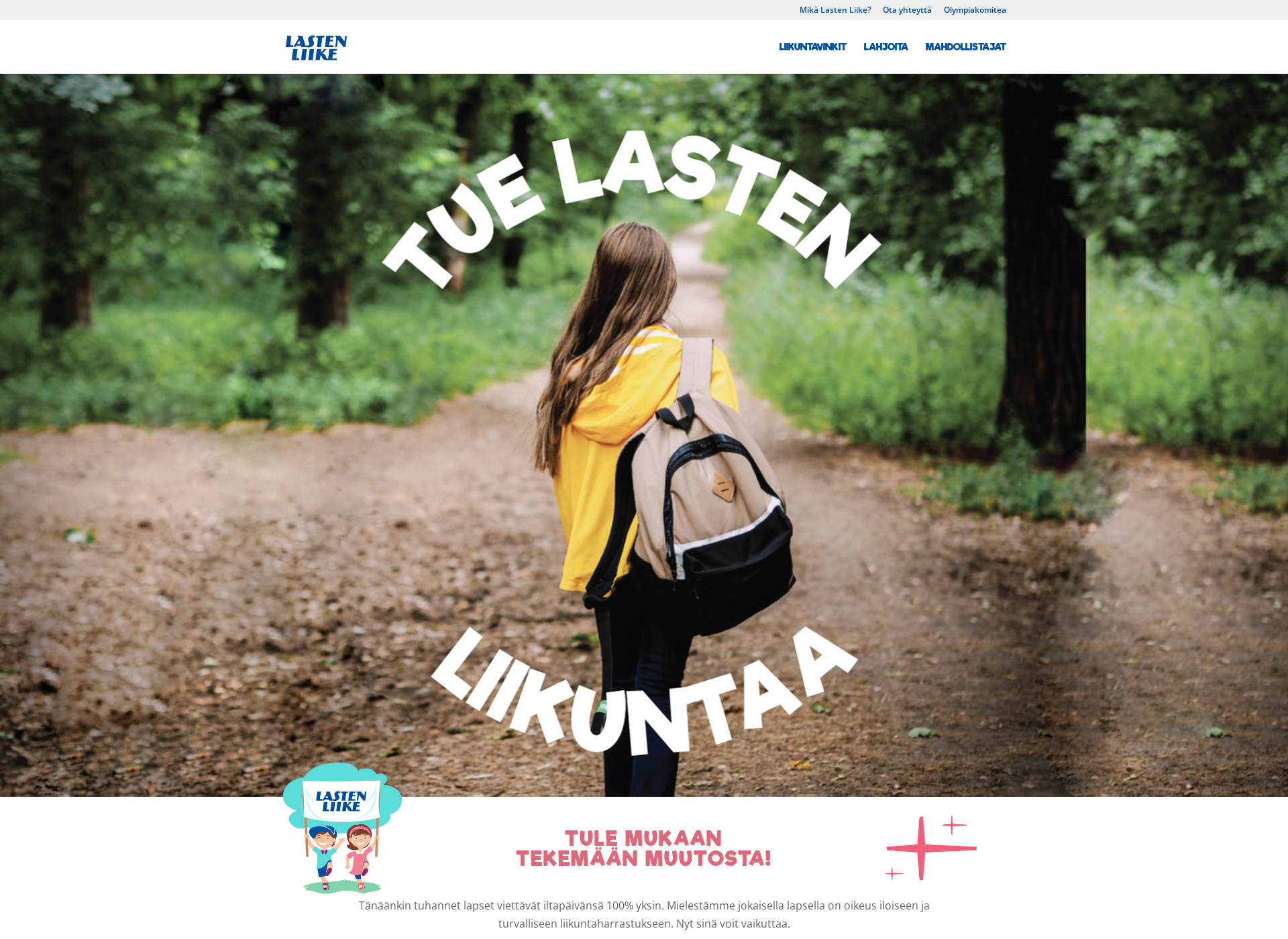 Screenshot for liikkuvalapsi.fi