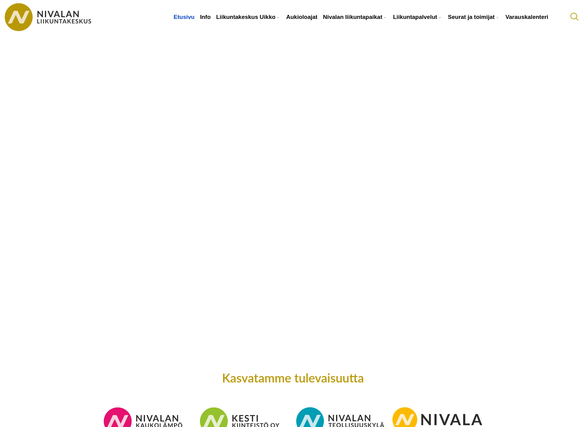 Skärmdump för liikunta.nivala.fi