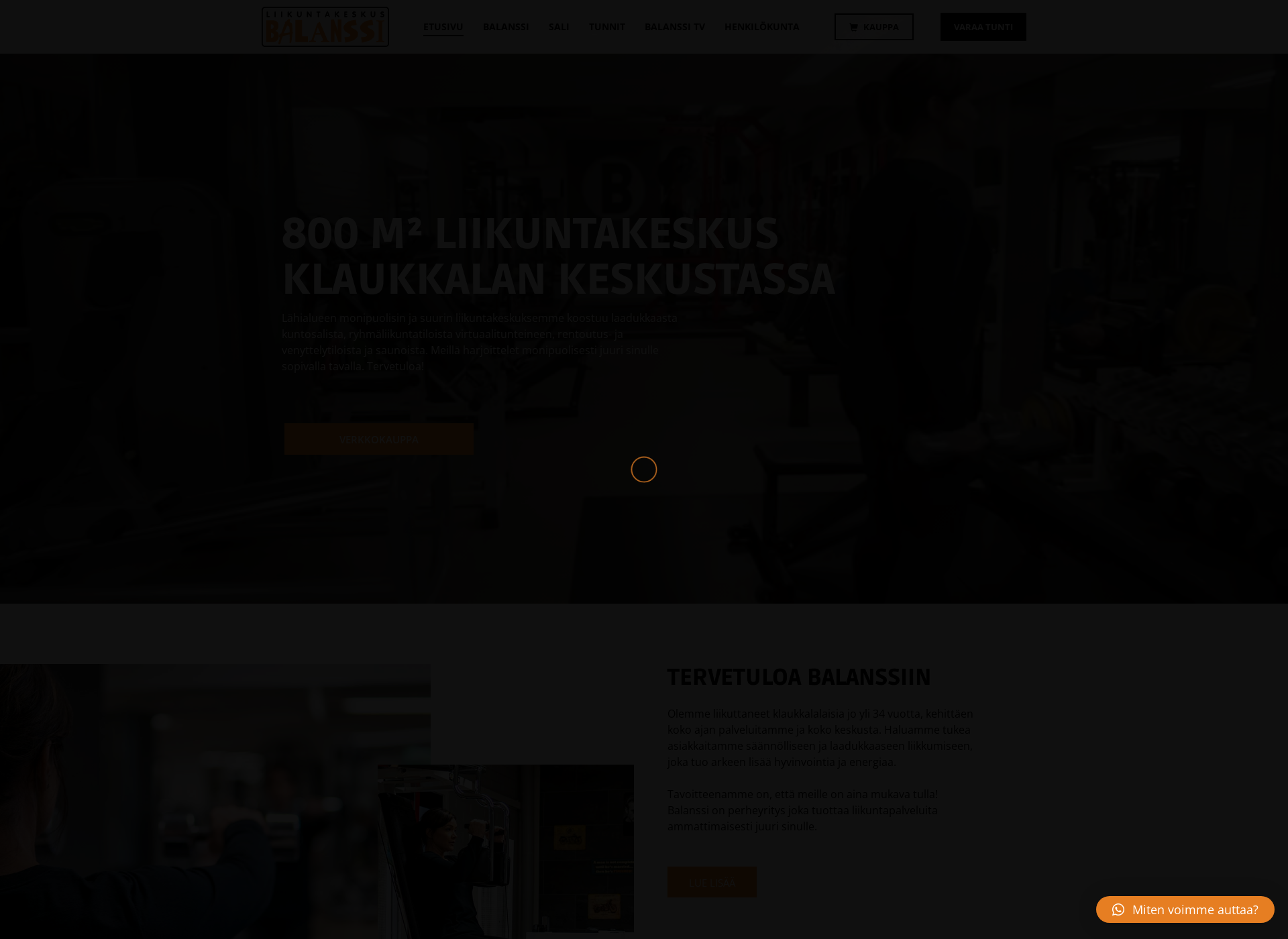 Screenshot for liikuntakeskusbalanssi.fi