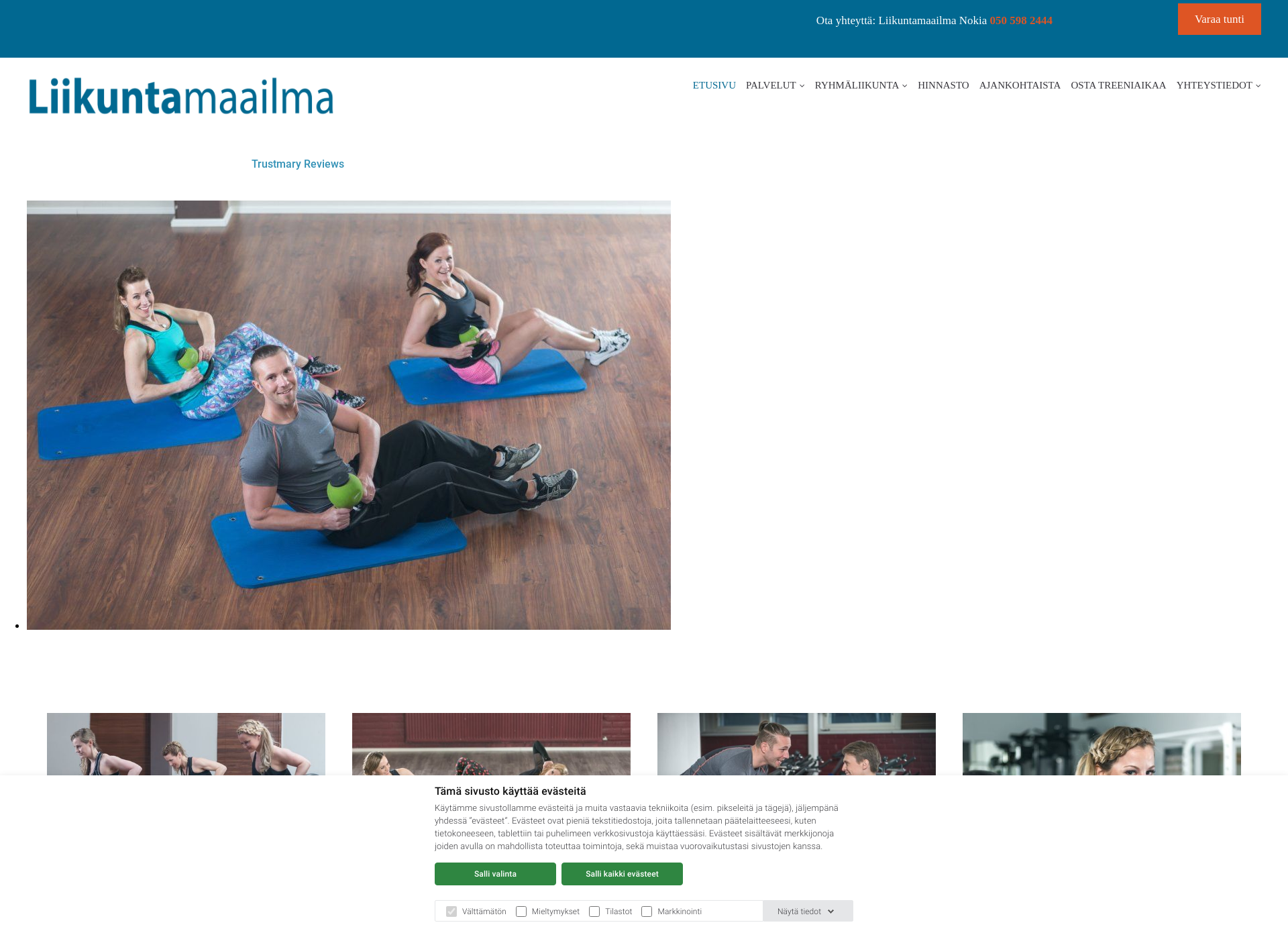 Skärmdump för liikuntamaailma.fi
