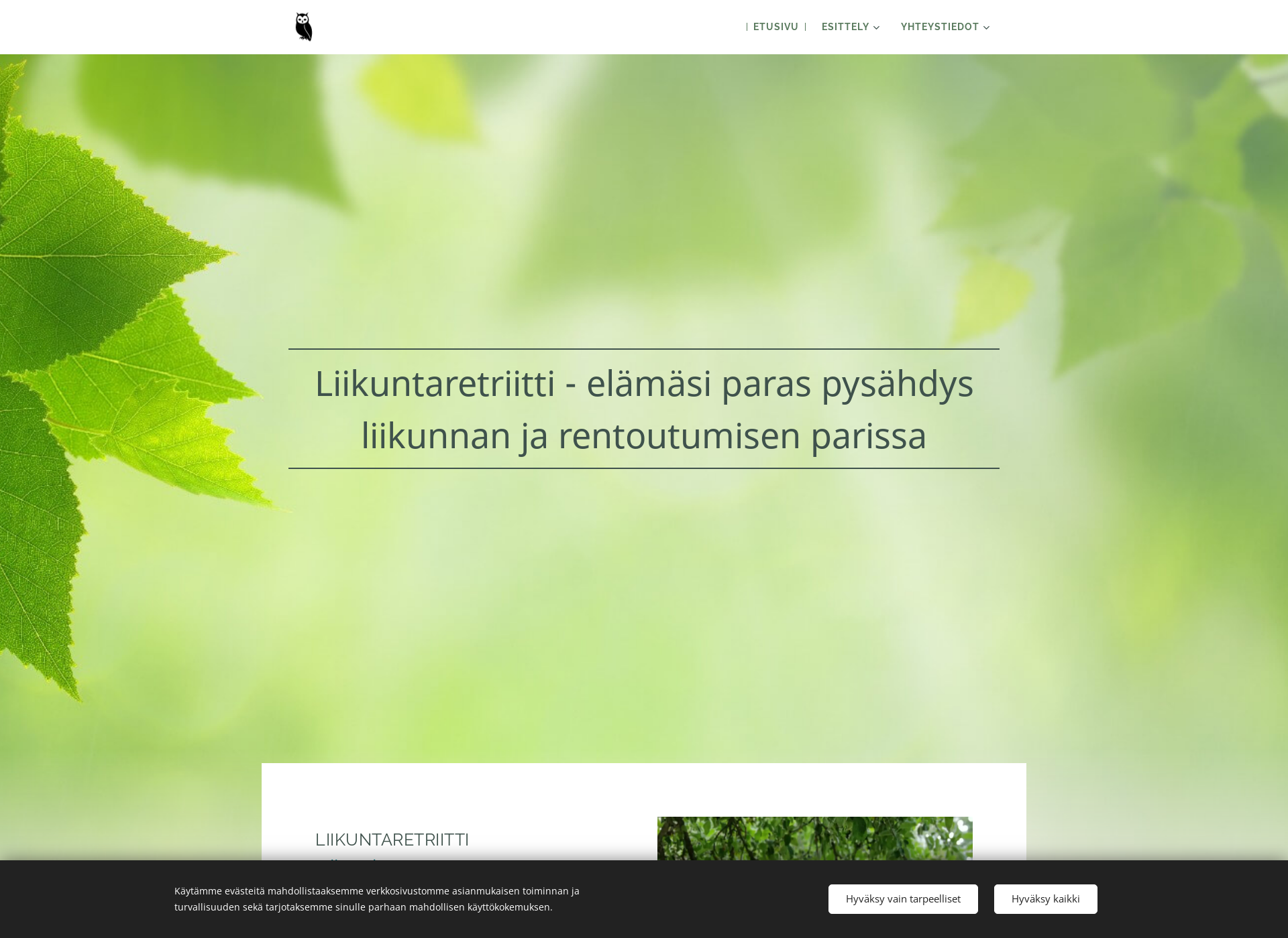 Screenshot for liikuntaretriitti.fi