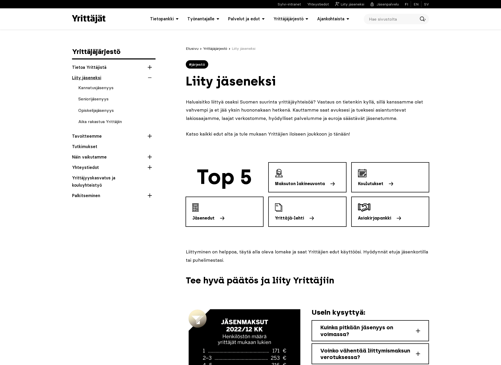 Screenshot for liityjäseneksi.fi