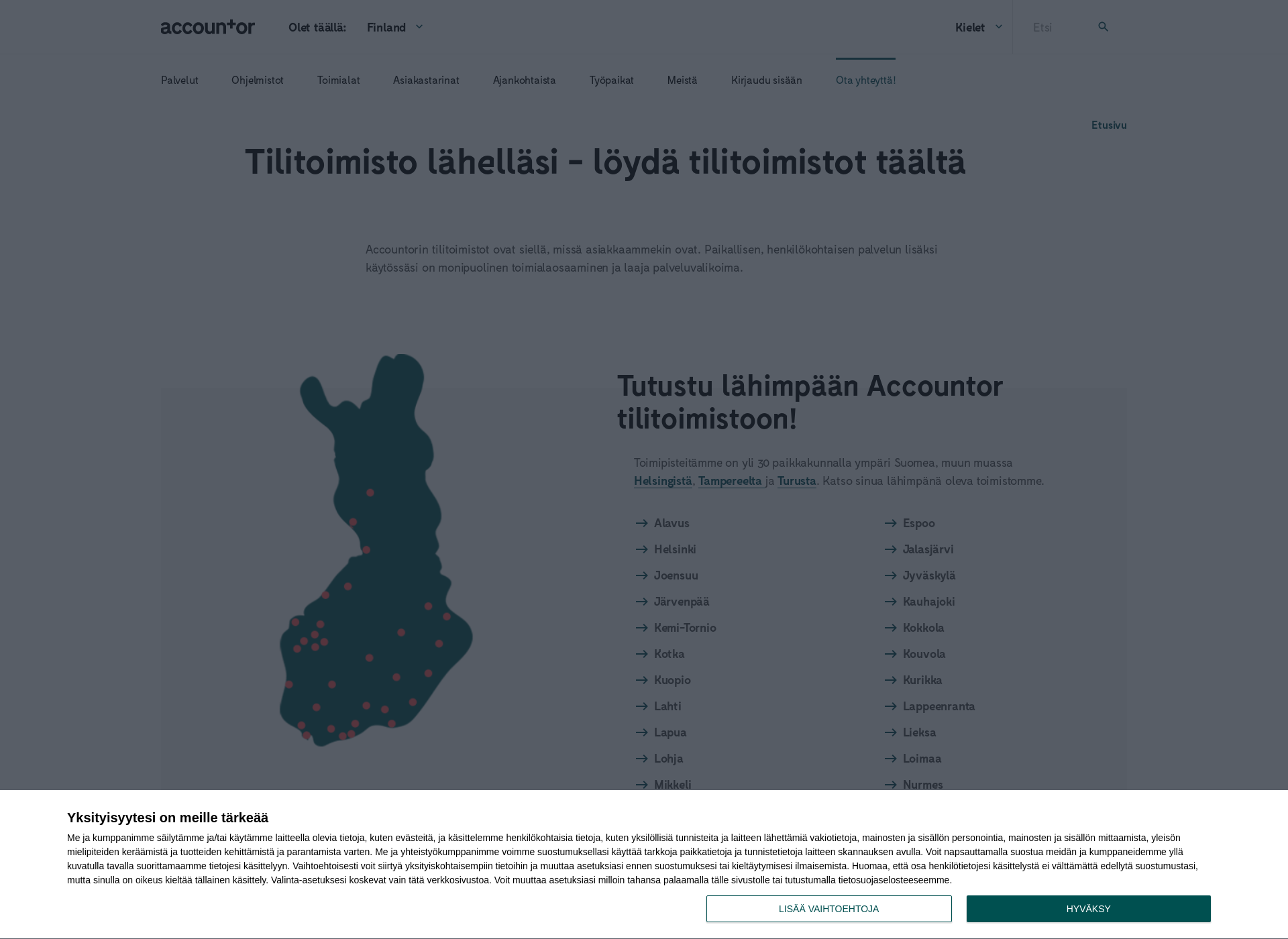 Skärmdump för likvidi.fi