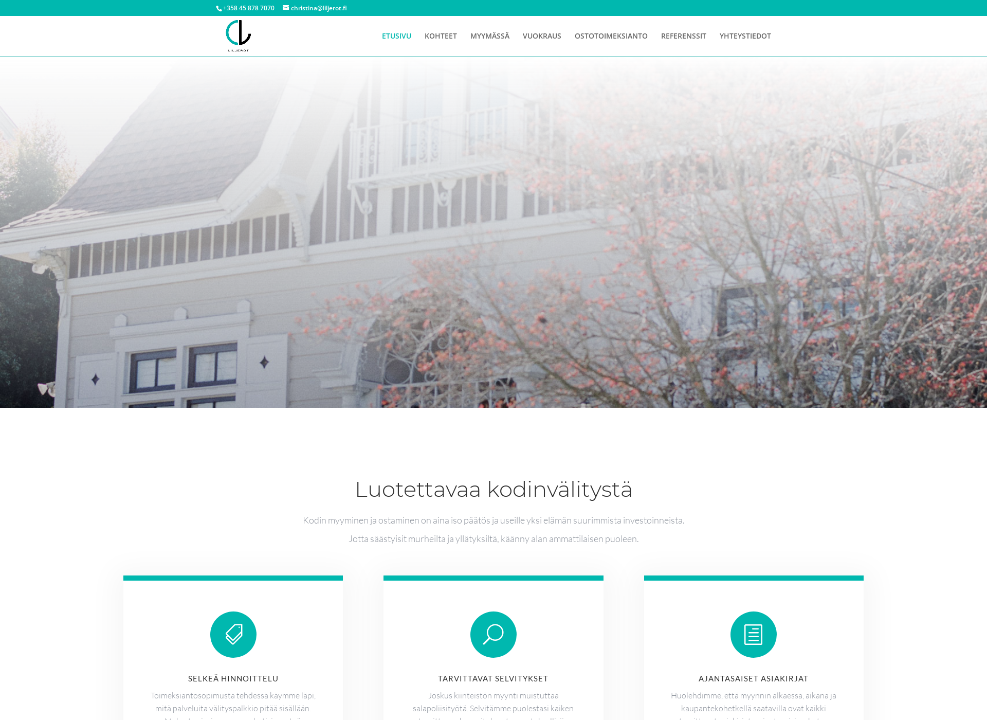 Skärmdump för liljerot.fi