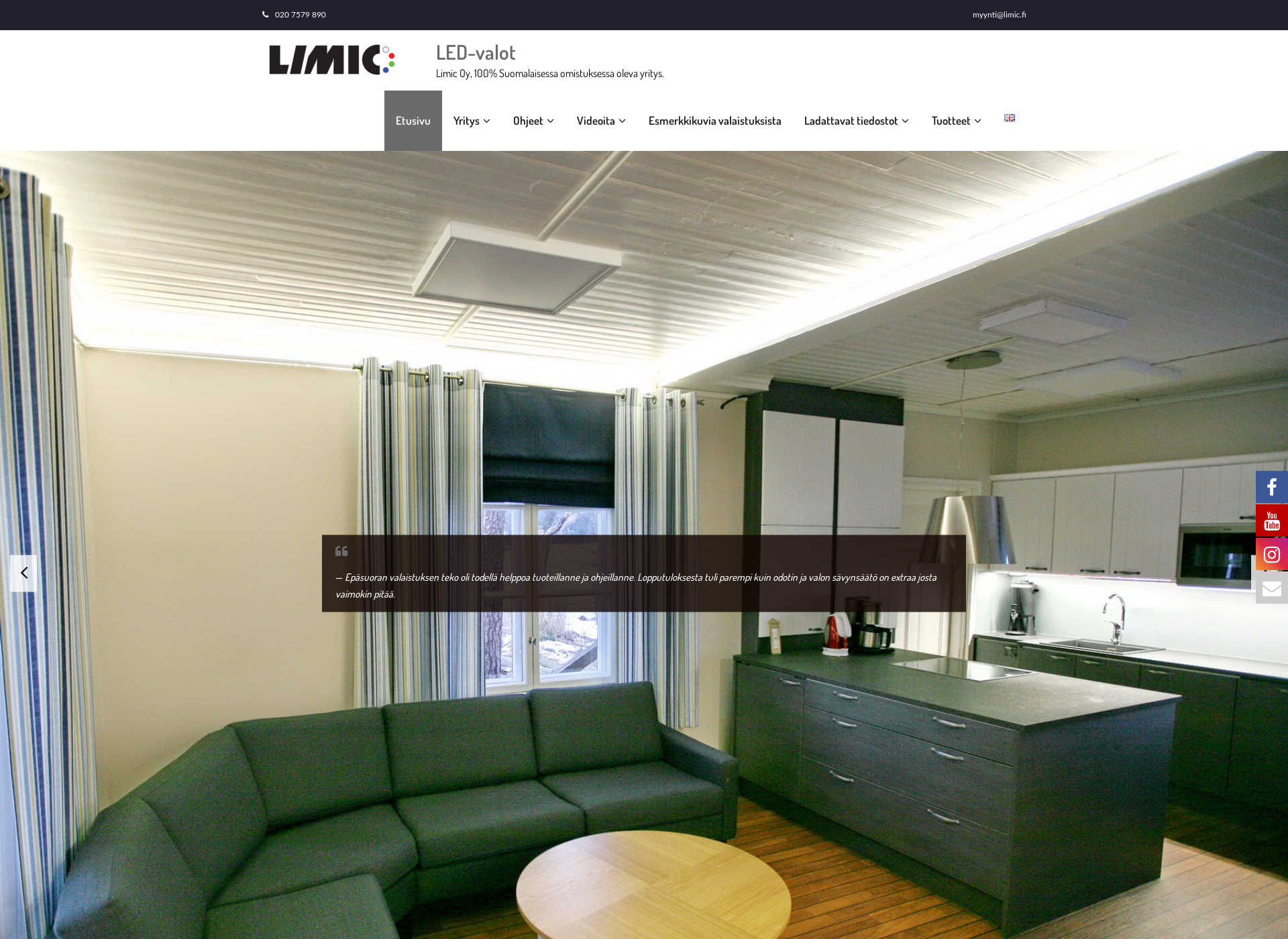 Skärmdump för limic.fi