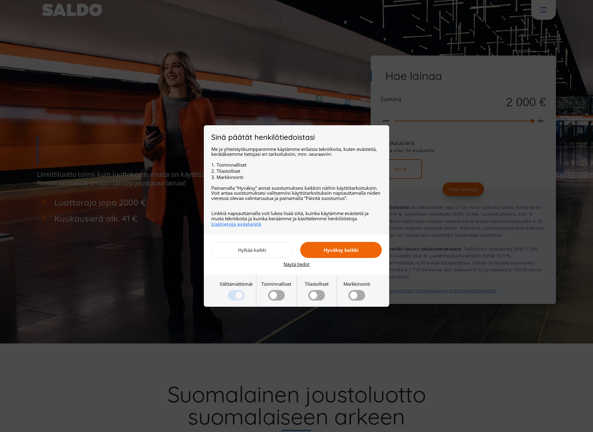 Screenshot for limiitti.fi