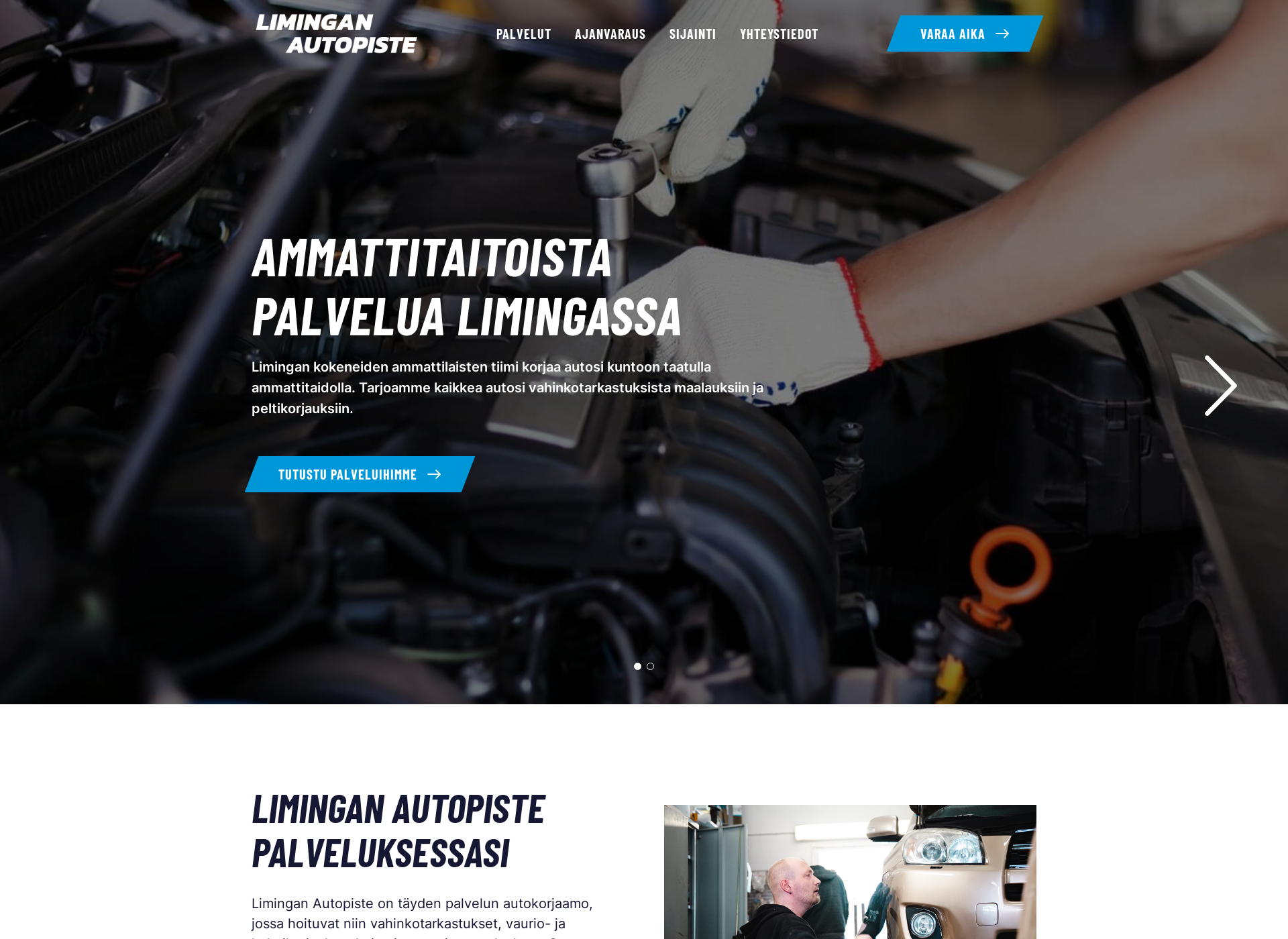 Näyttökuva liminganautopiste.fi
