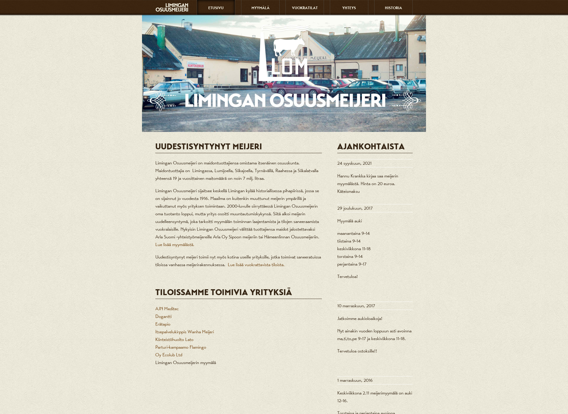 Screenshot for liminganosuusmeijeri.fi