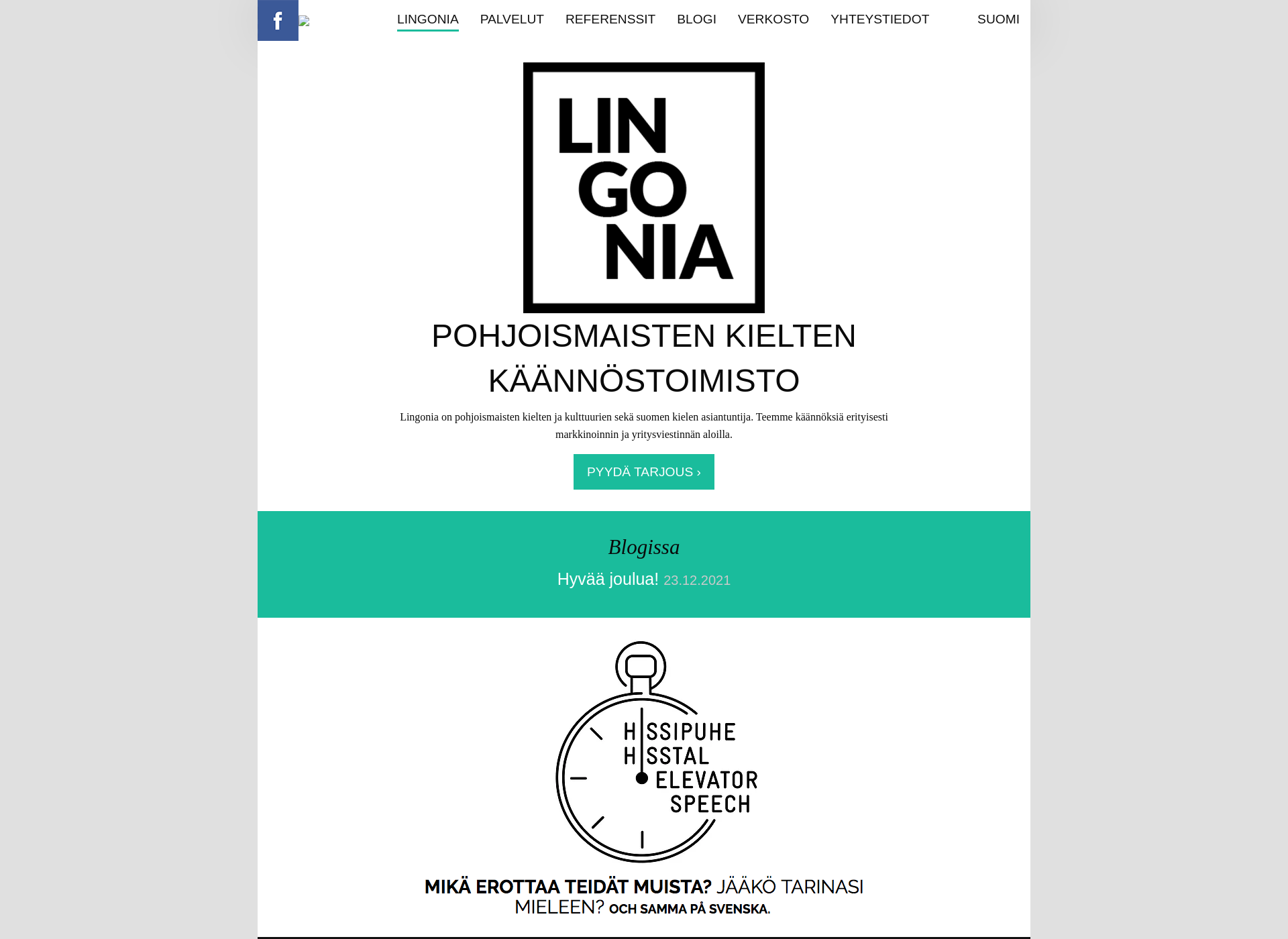Screenshot for lingonia.fi