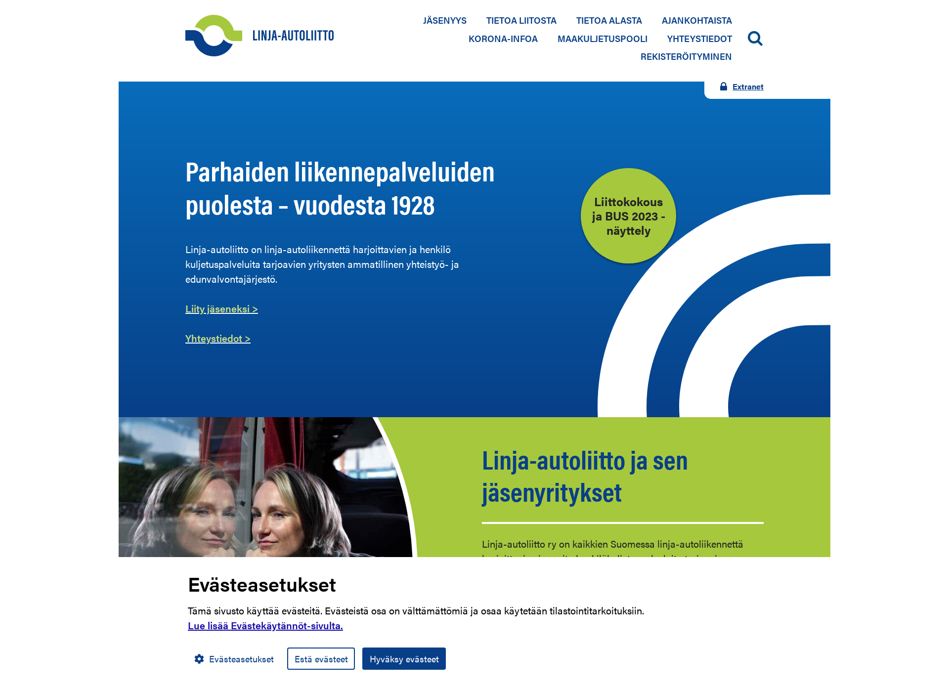 Screenshot for linja-autoliitto.fi