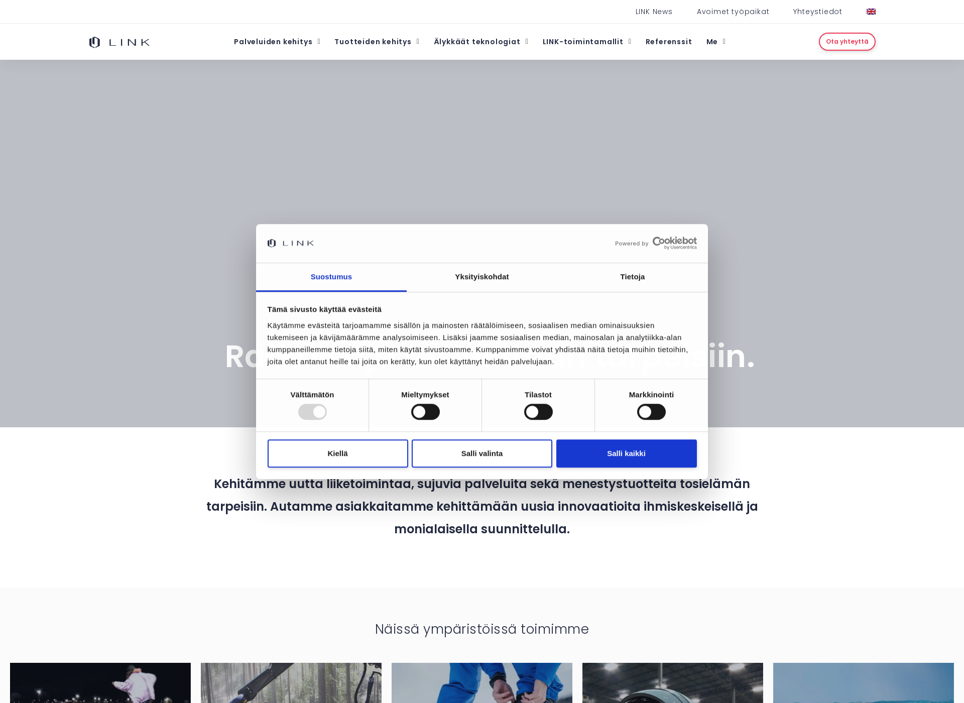 Skärmdump för linkdesign.fi