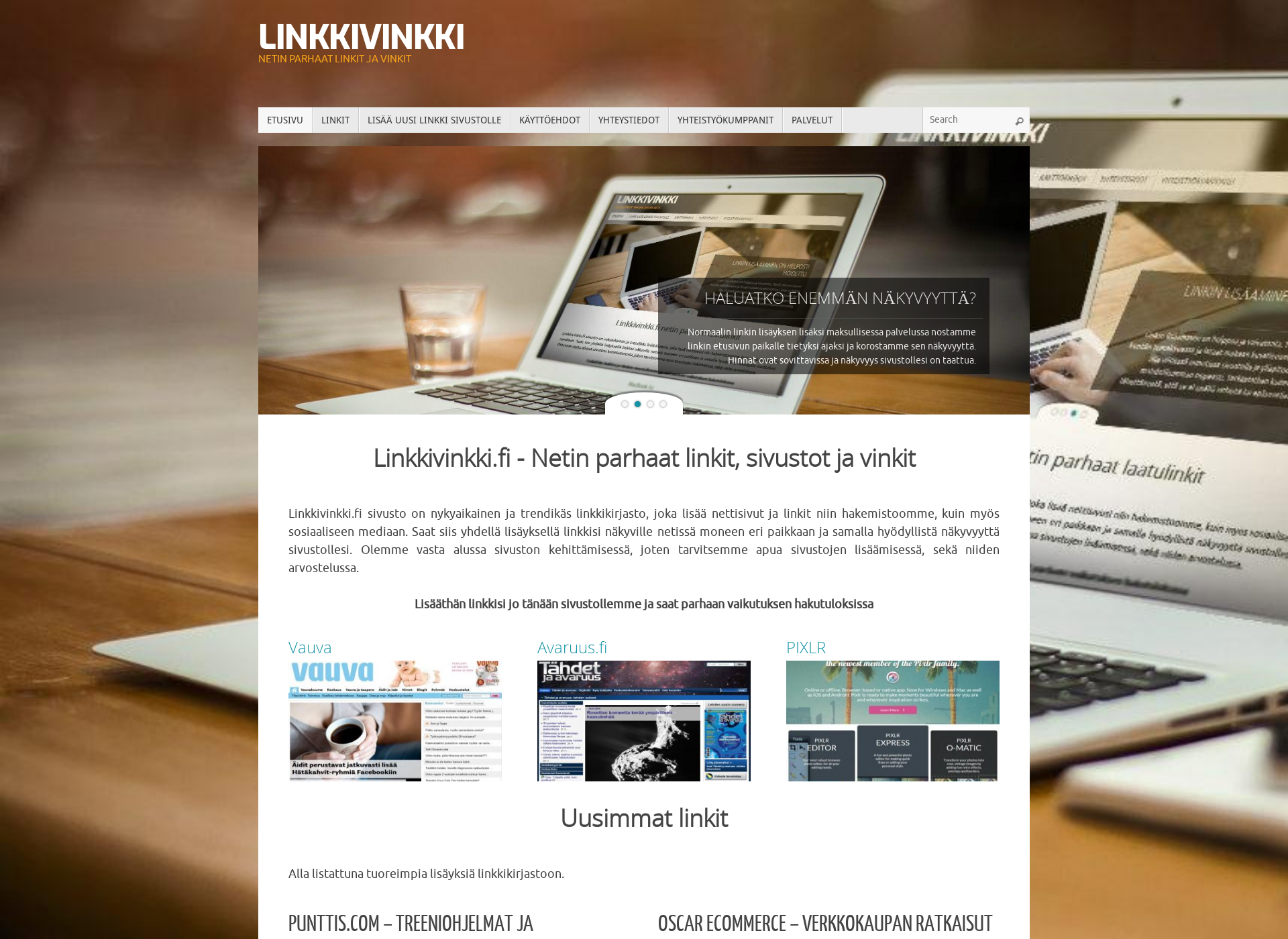 Screenshot for linkkivinkki.fi