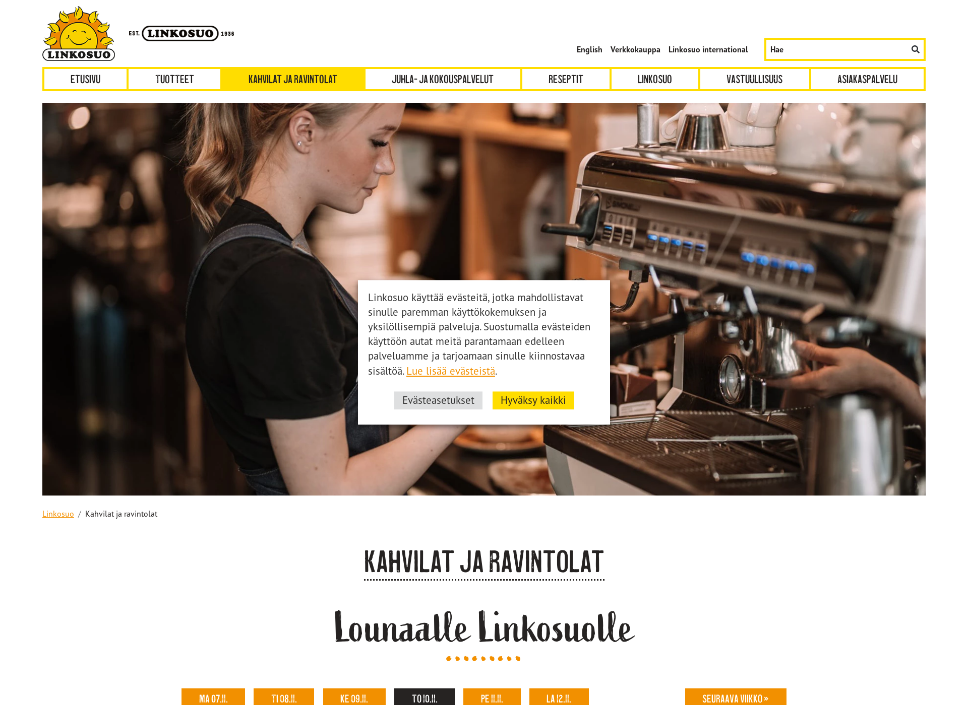 Screenshot for linkosuonkahvilat.fi