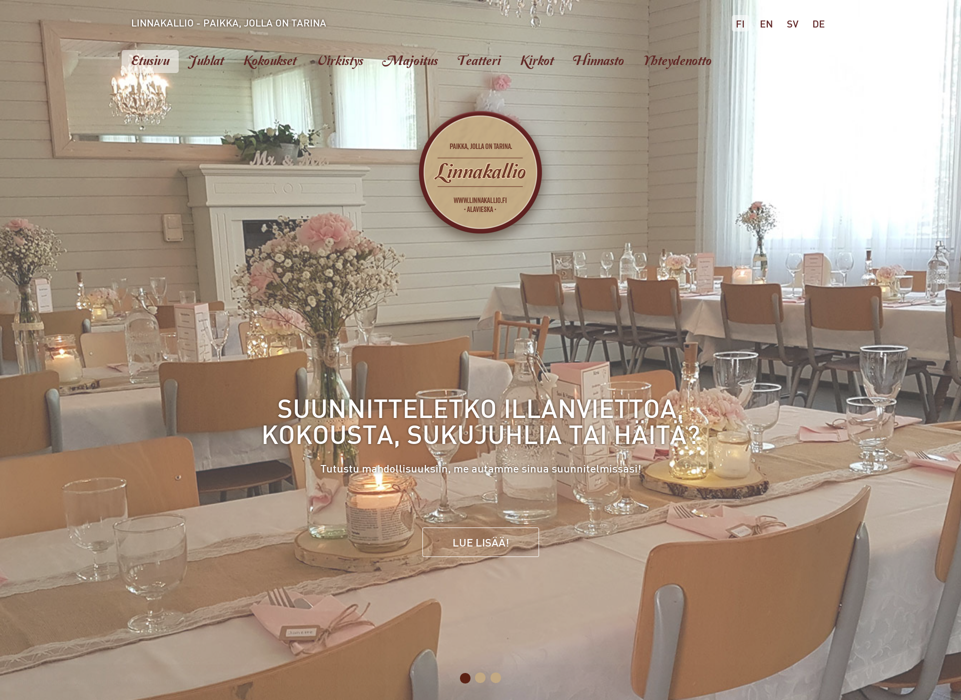 Screenshot for linnakallio.fi