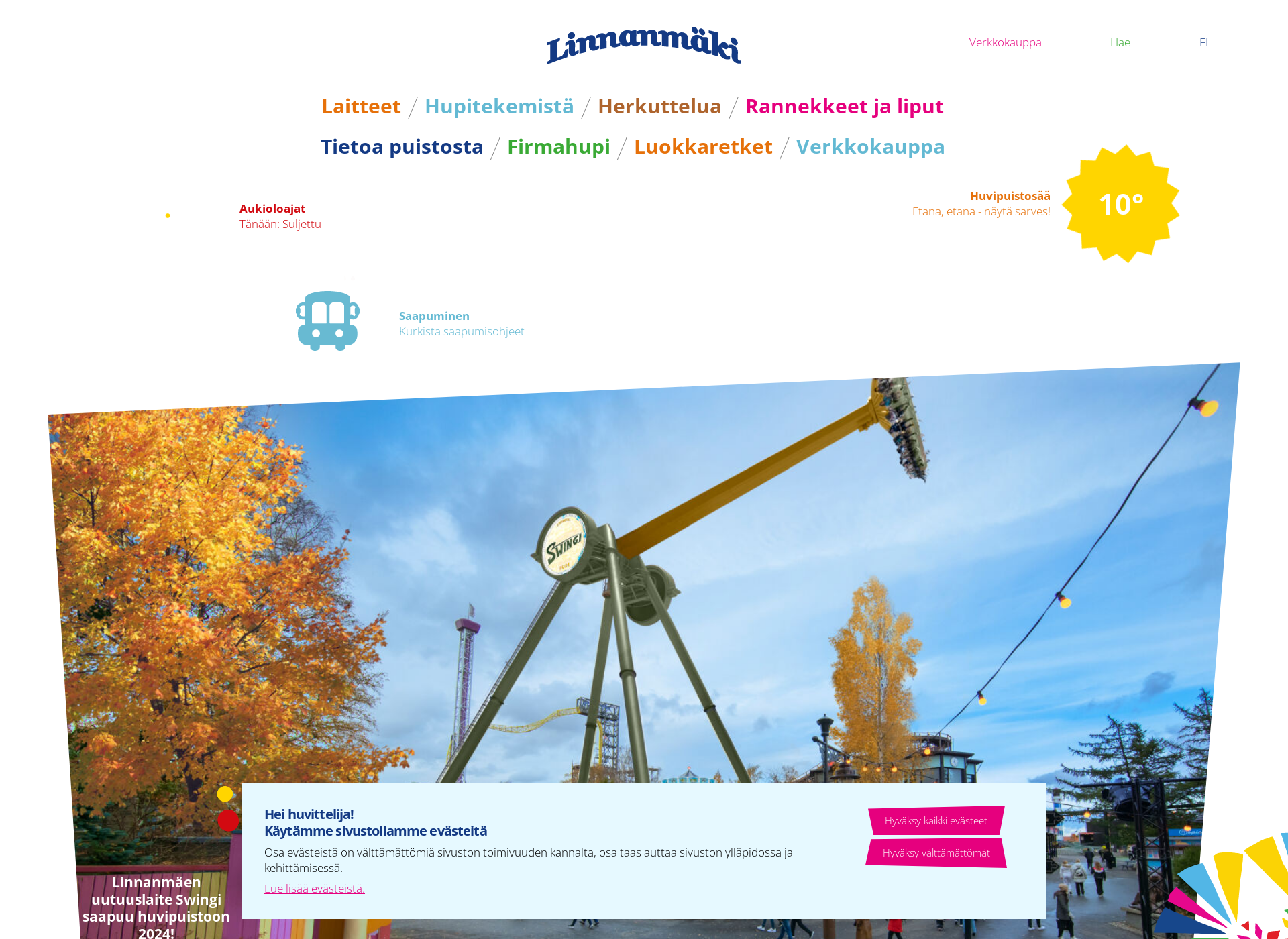 Screenshot for linnanmaki.fi