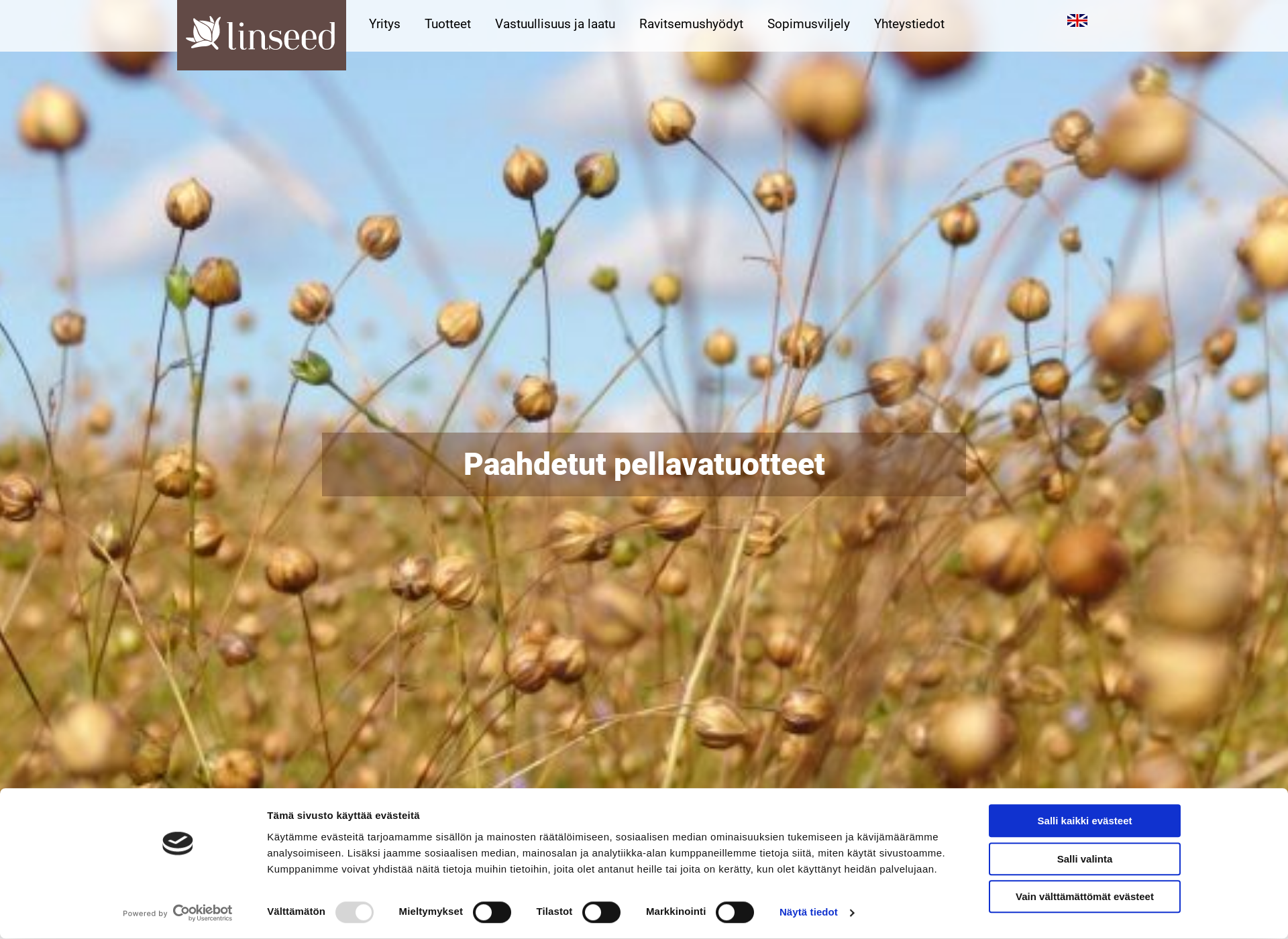Screenshot for linseed.fi