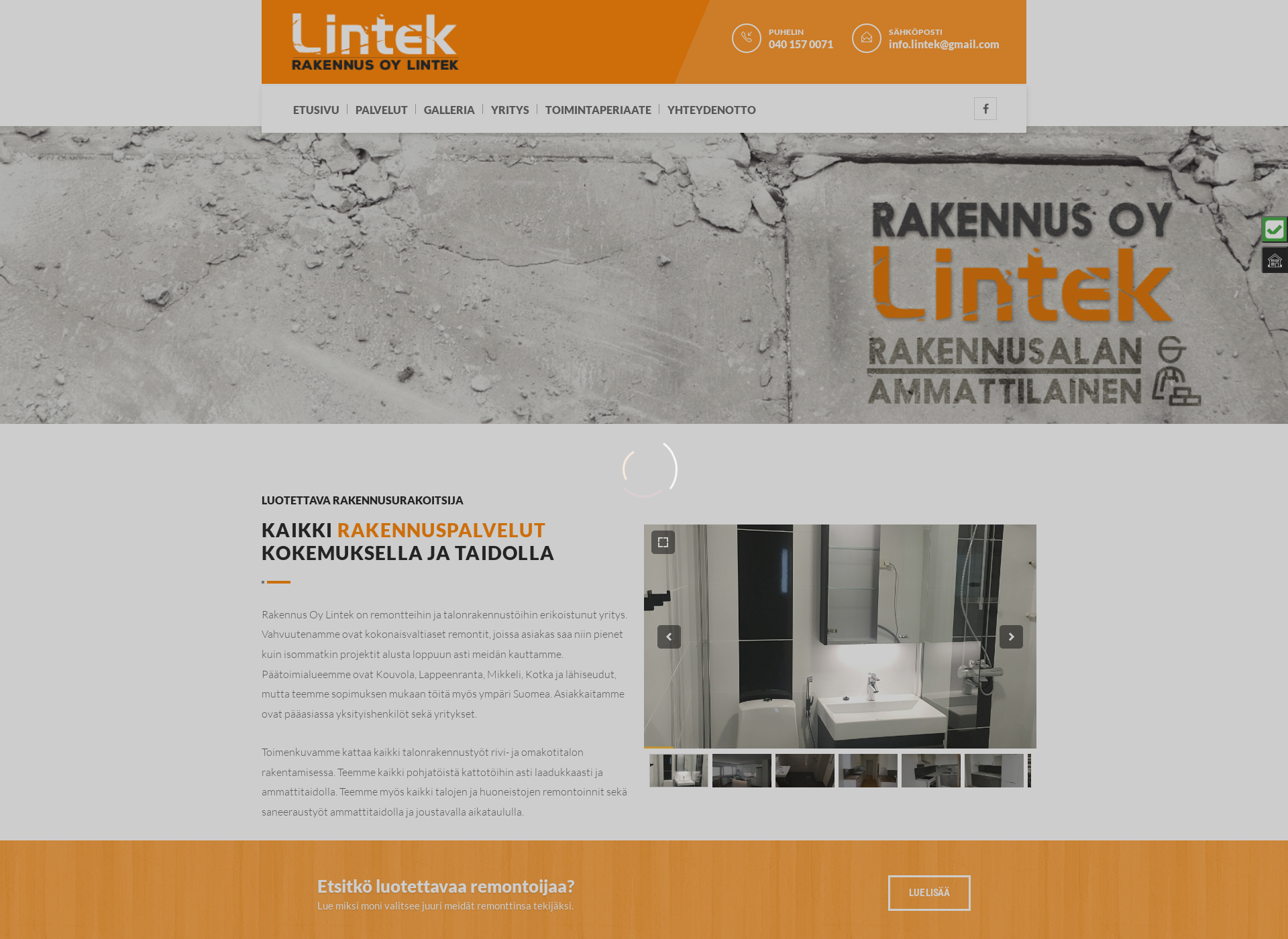 Screenshot for lintek.fi