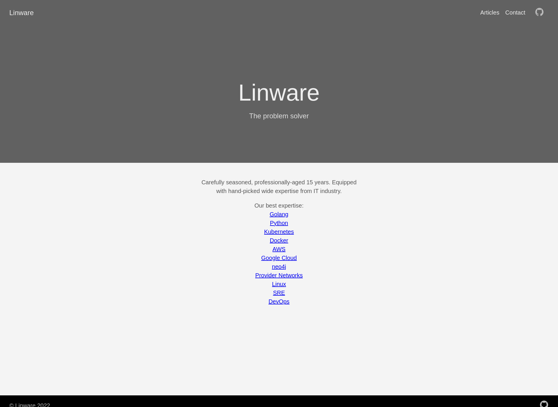 Skärmdump för linware.fi