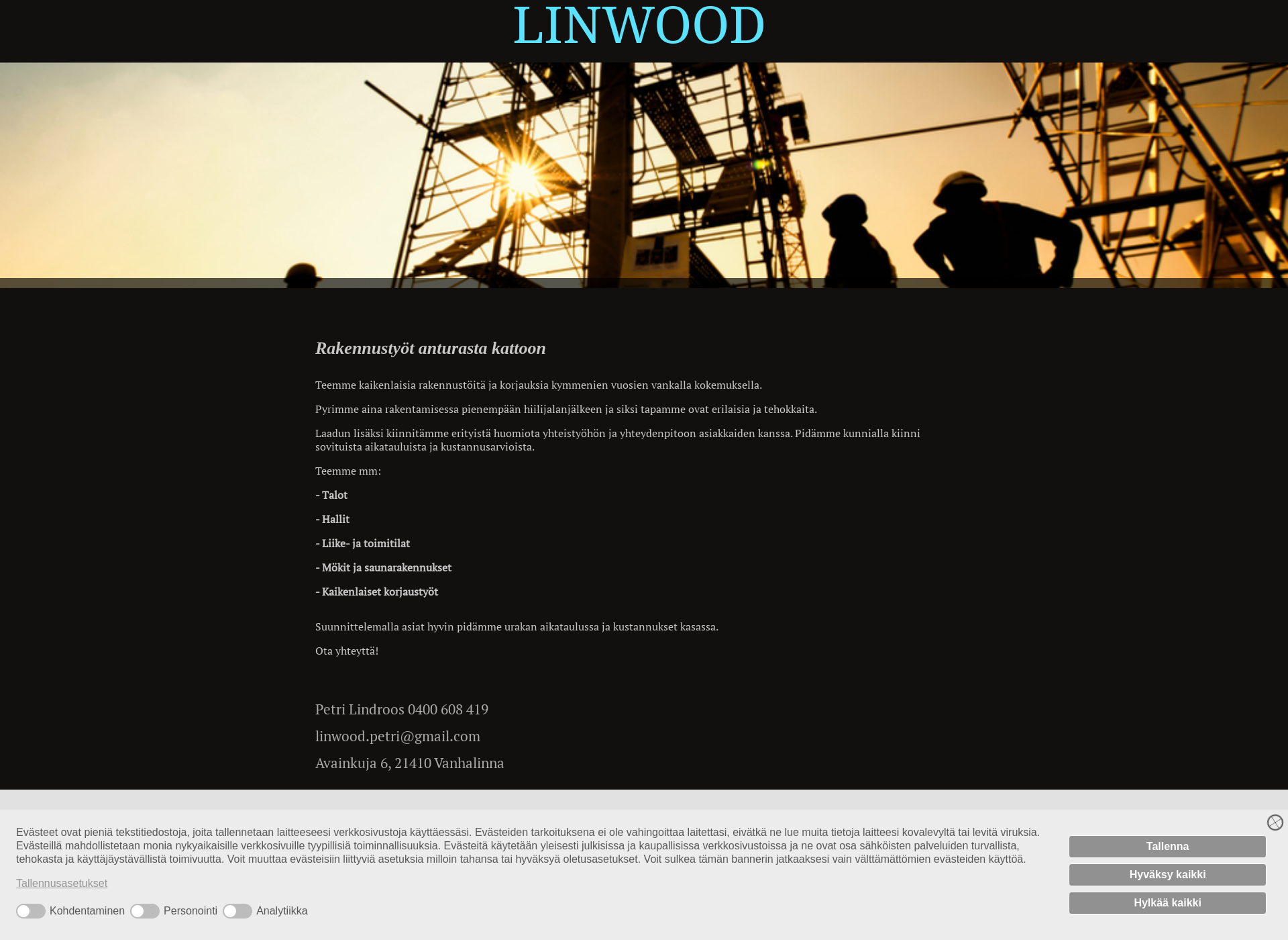 Screenshot for linwood.fi