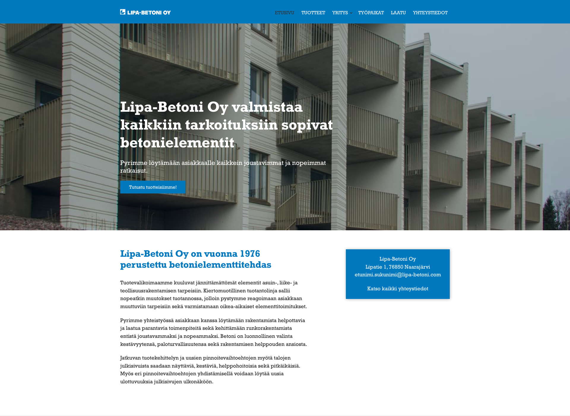 Screenshot for lipa-betoni.fi