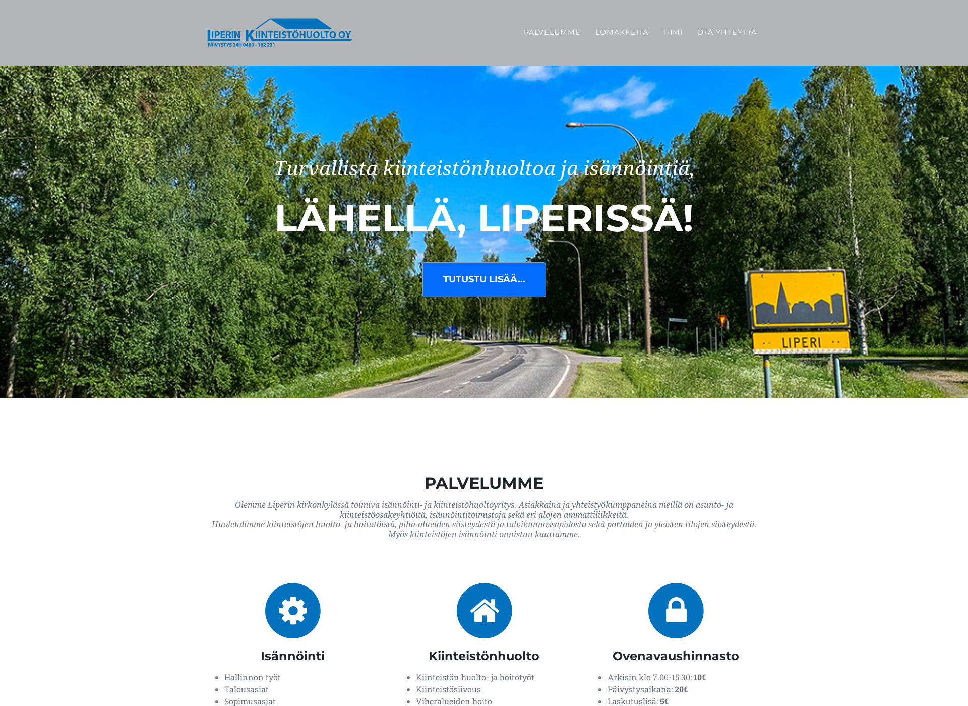 Screenshot for liperinkiinteistohuolto.fi