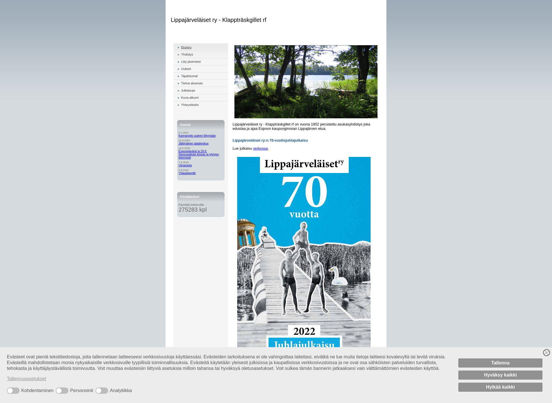 Screenshot for lippajarvelaiset.fi