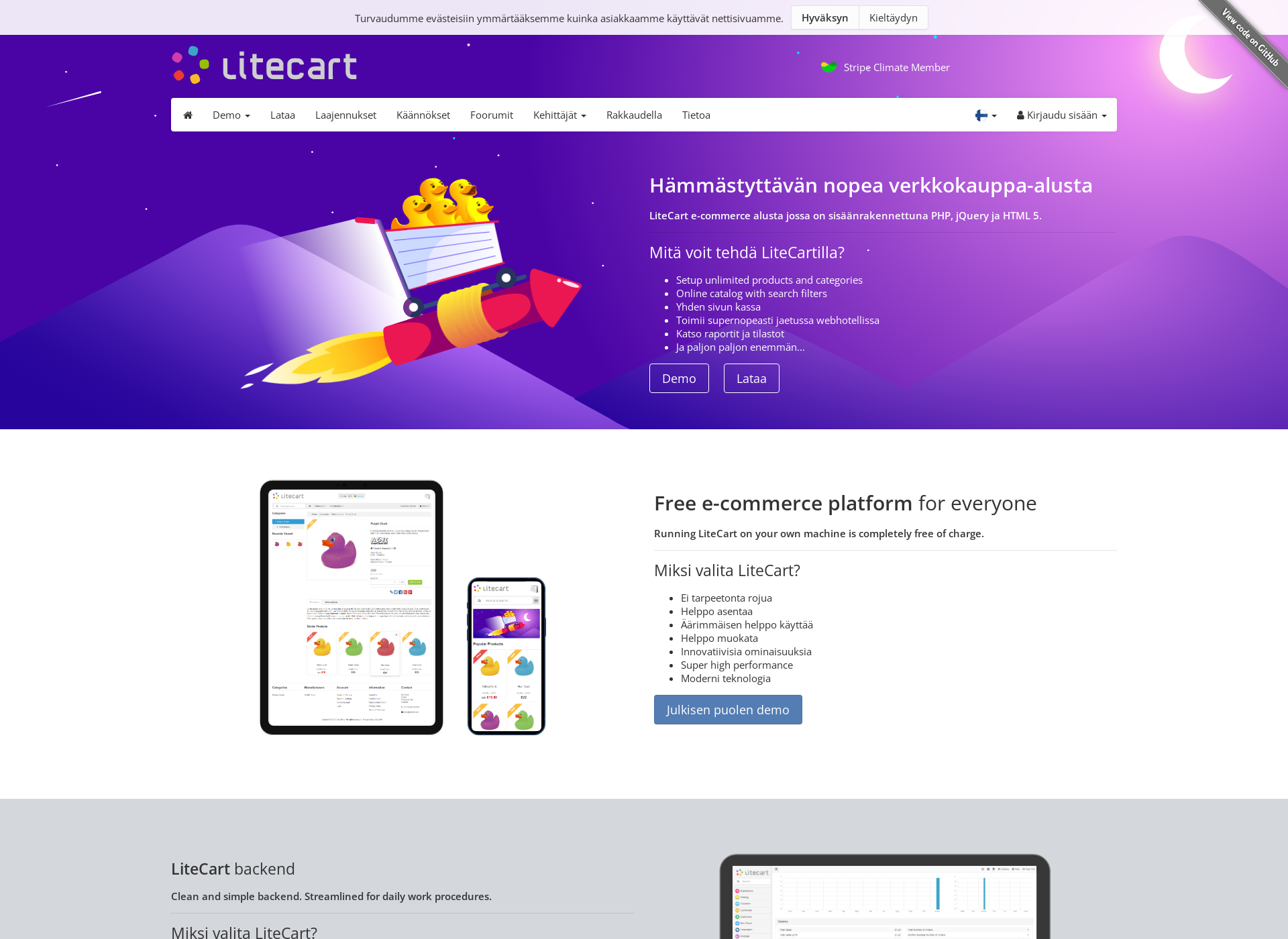 Screenshot for litecart.fi