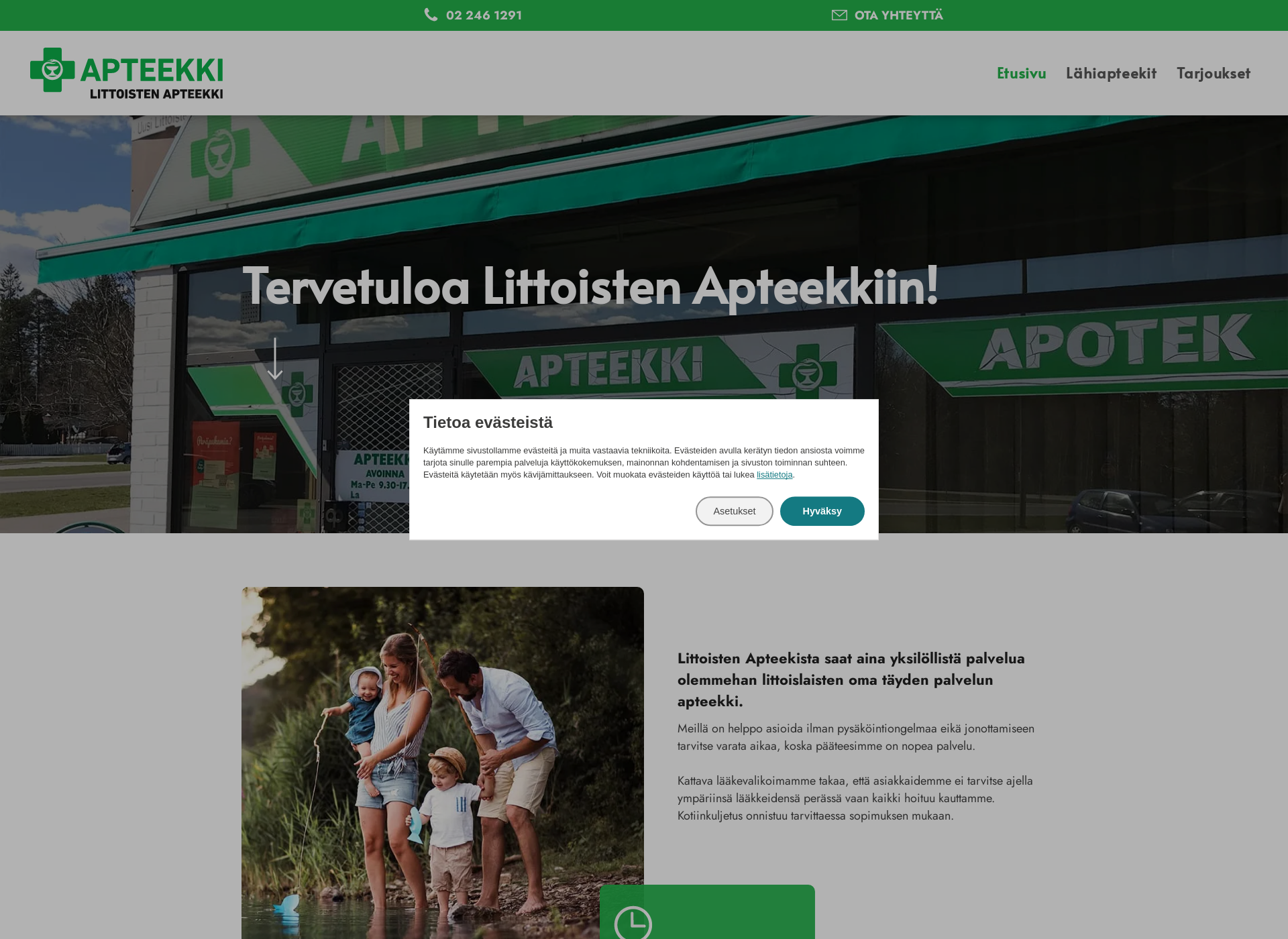 Skärmdump för littoistenapteekki.fi
