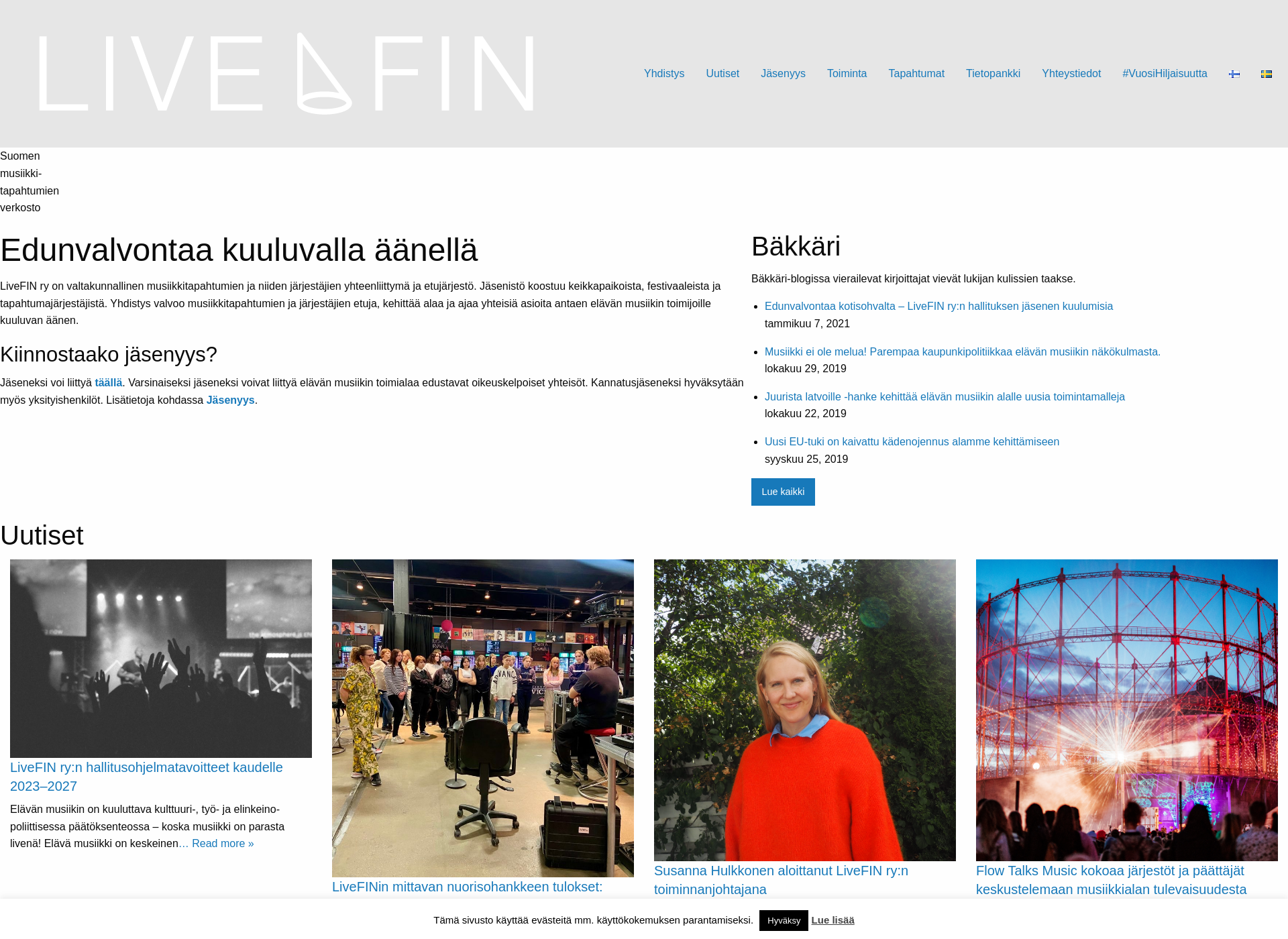 Skärmdump för livefin.fi