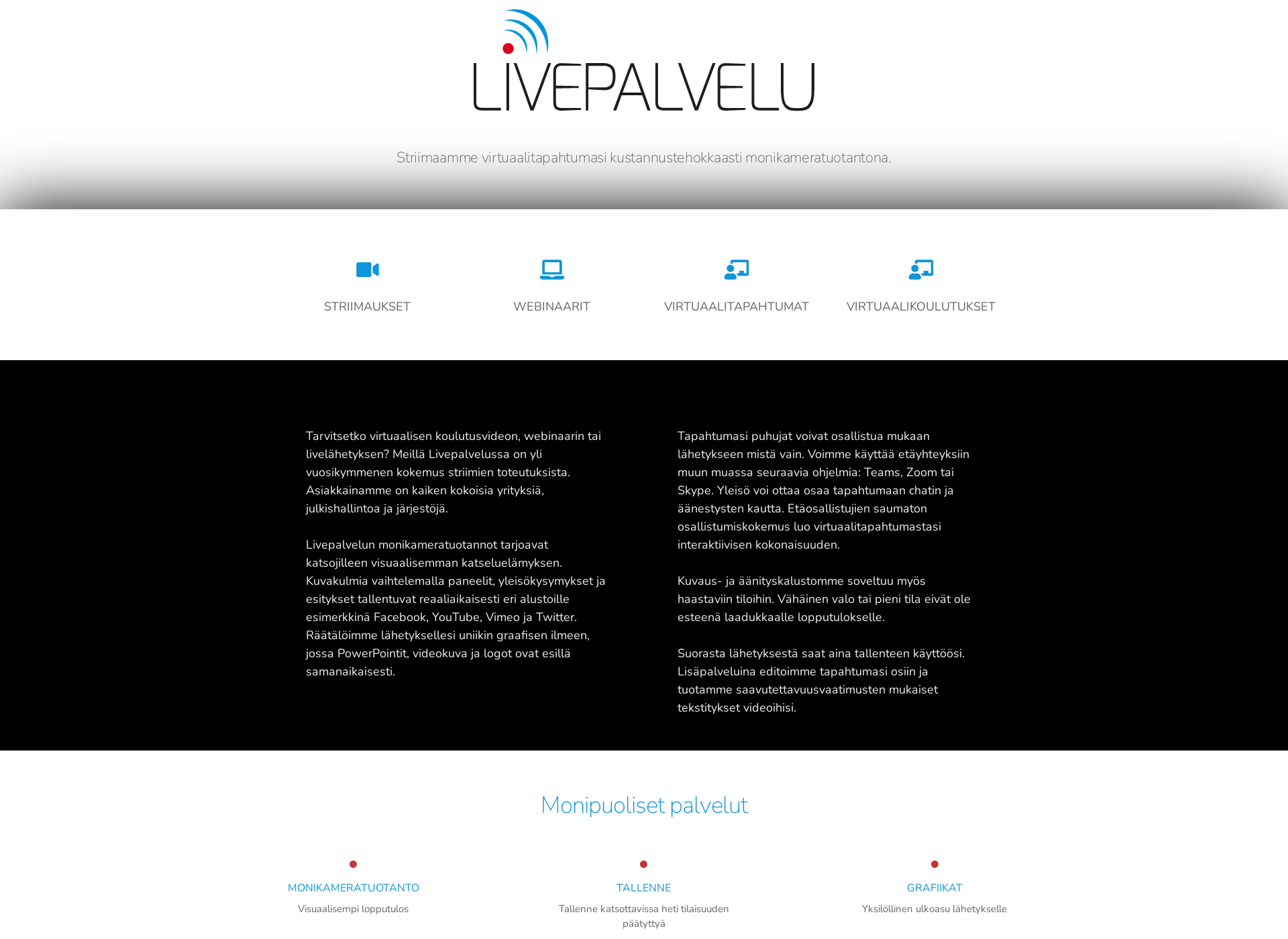 Screenshot for livepalvelu.fi
