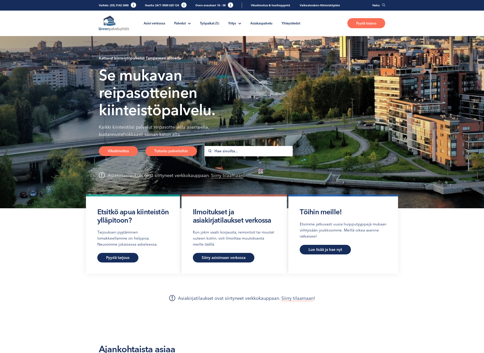 Screenshot for lkpalvelu.fi