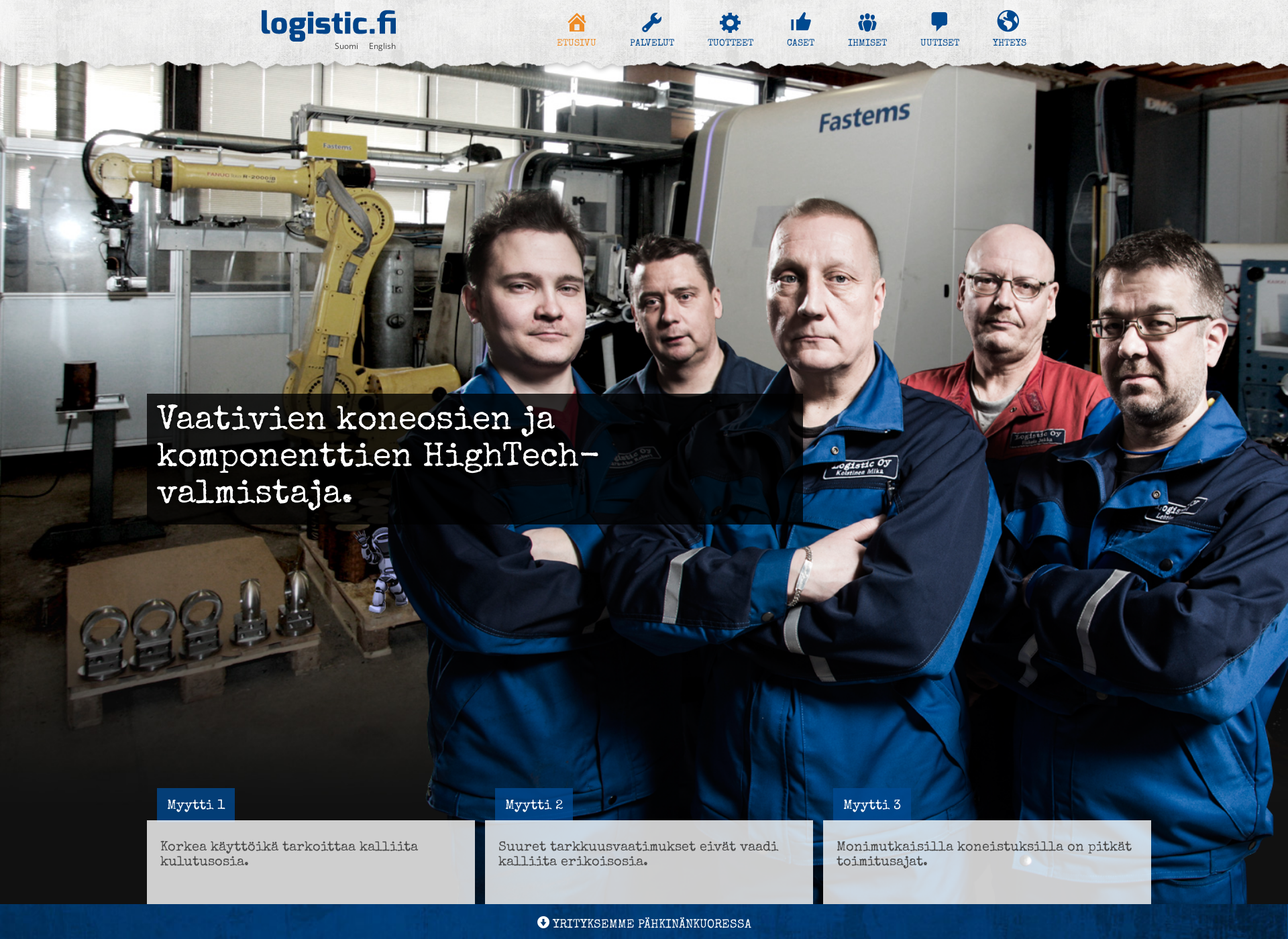 Skärmdump för logistic.fi